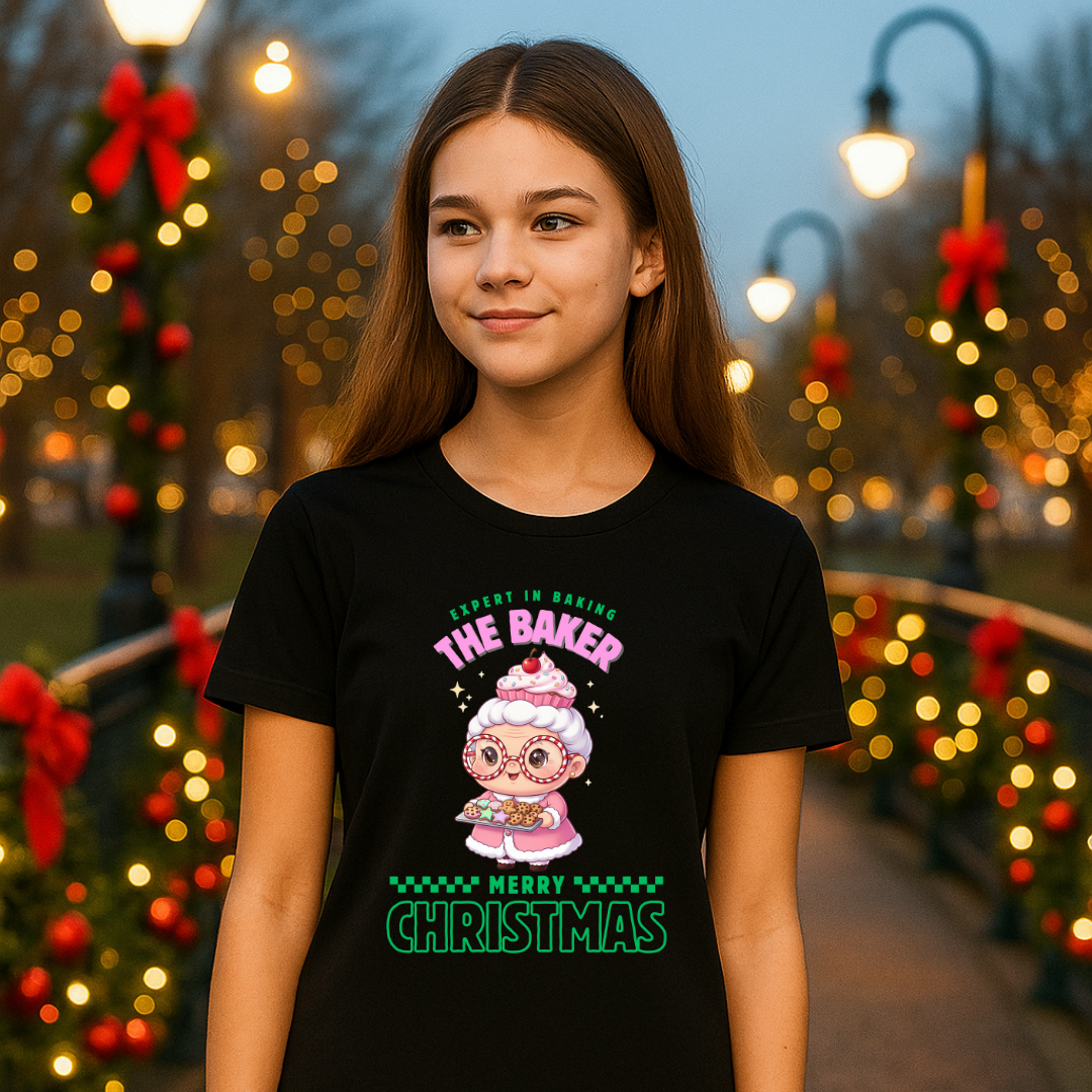 Expert in Baking: The Grandma Baker- Green and Pink | Youth Short Sleeve T-Shirt | – RB Designa Co