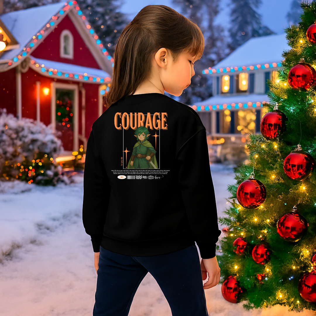 "Courage"- White | Youth Sweatshirt