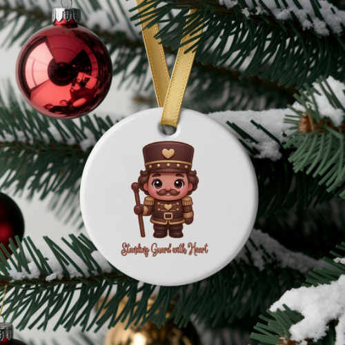 Dark Nutcracker Guard Kids & Babies Ornament