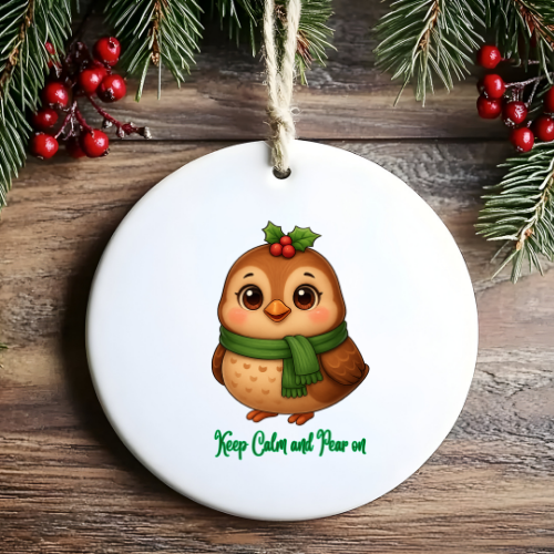 Cute Owl Scarf Kids & Babies Ornament