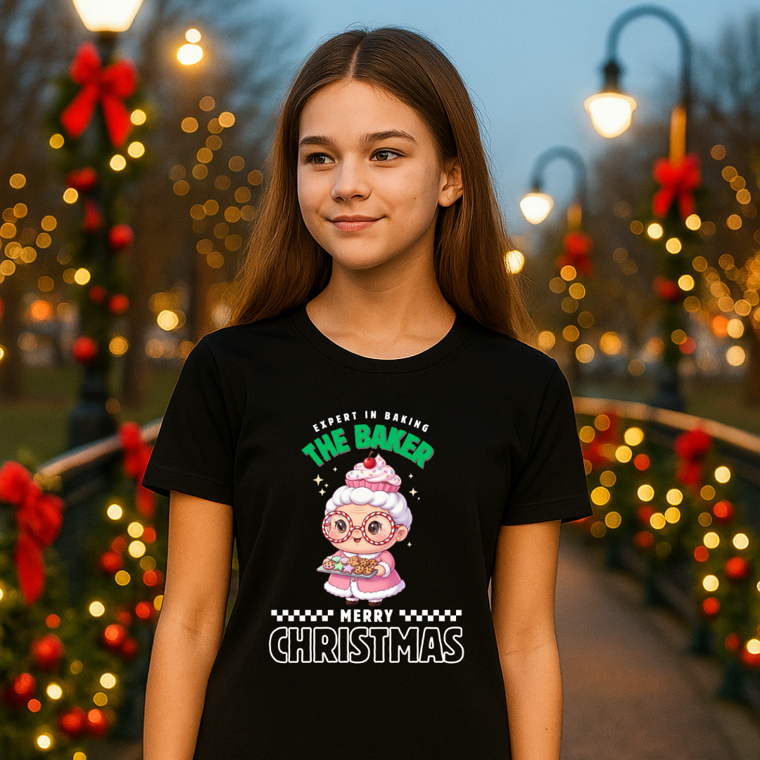 Expert in Baking: The Grandma Baker- White and Green | Youth Short Sleeve T-Shirt | – RB Designa Co