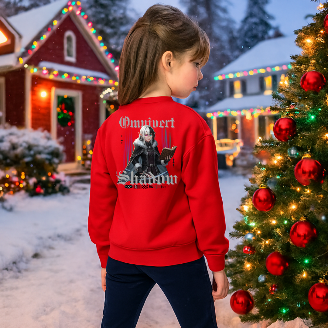 "Omnivert Shadow"- Black | Youth Sweatshirt