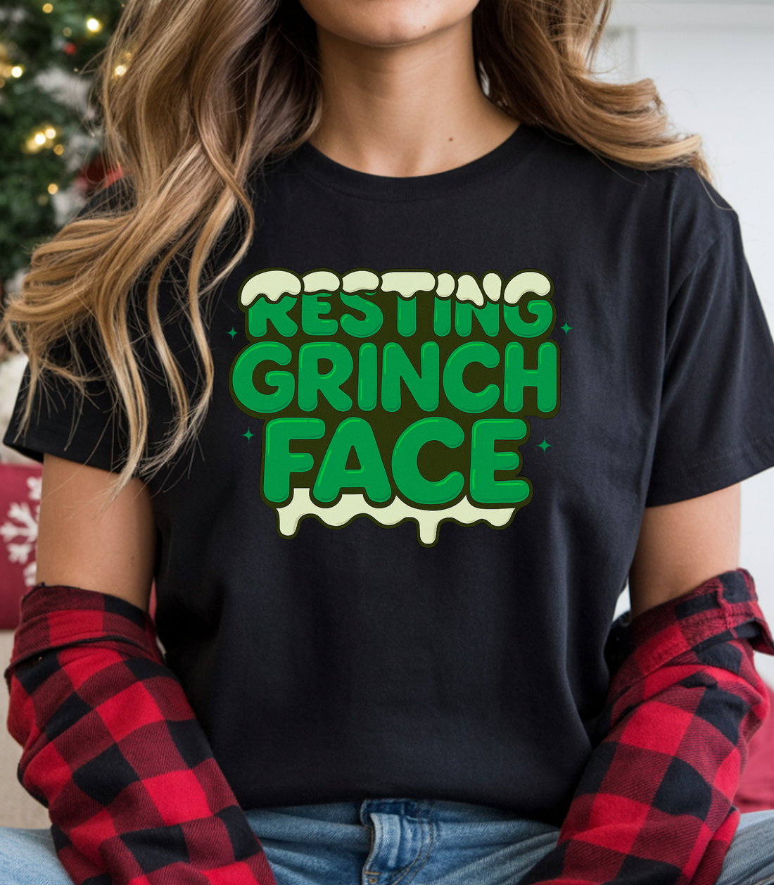 Resting Grinch Face Anti-Christmas / Bah Humbug T-shirt | – RB Designa Co