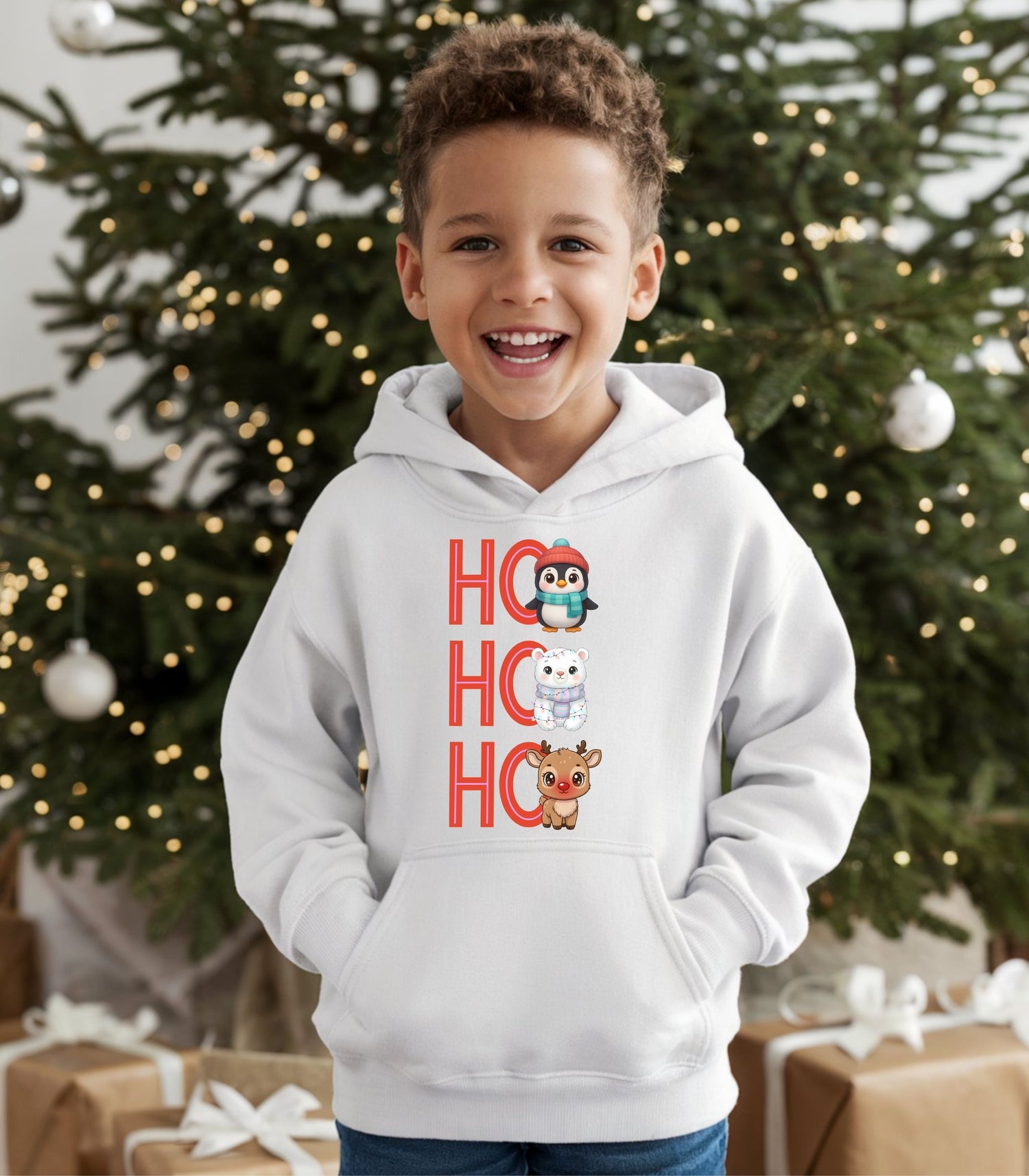 HO HO Vertical Text Kid&