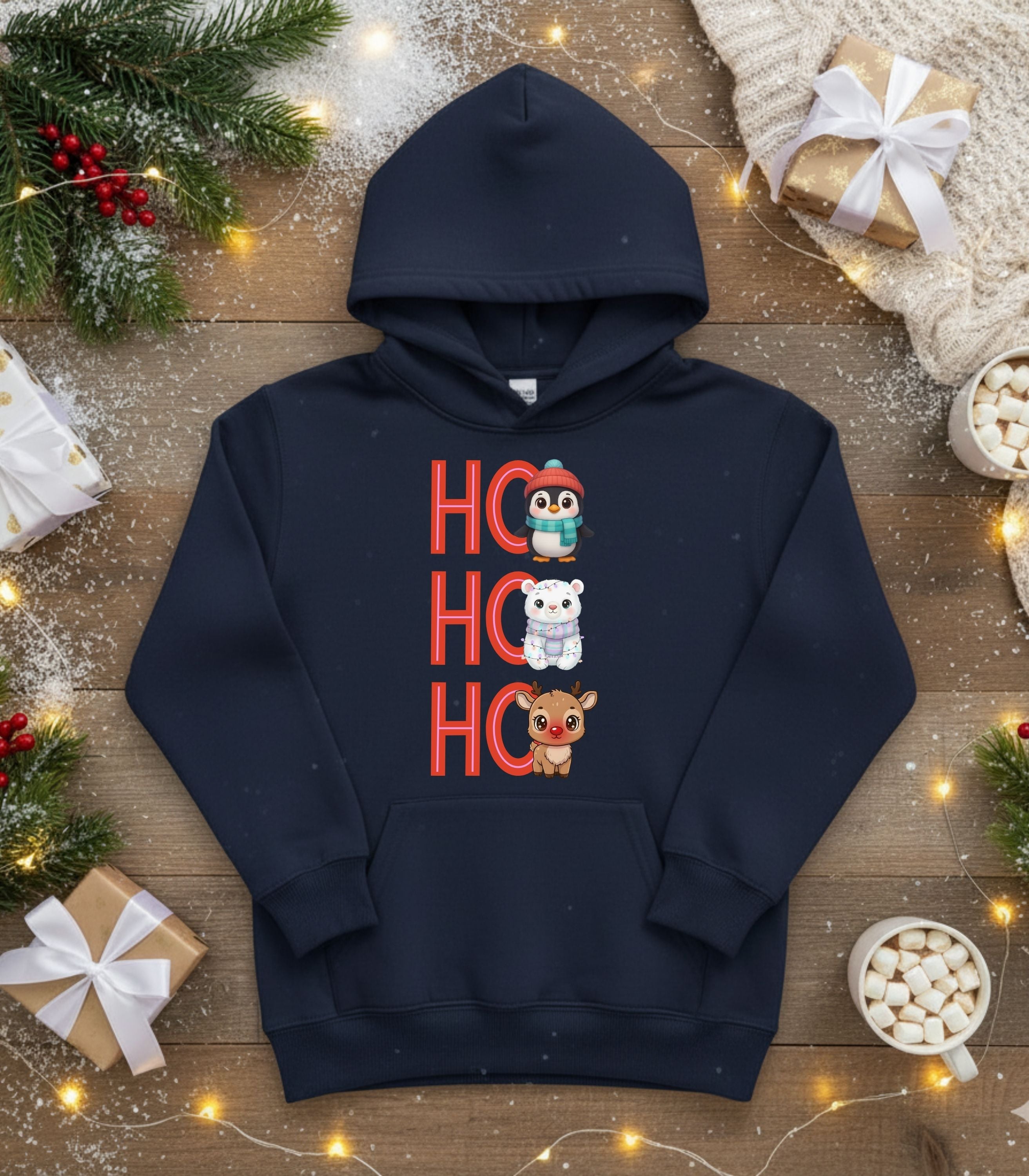 HO HO Vertical Text Kid&