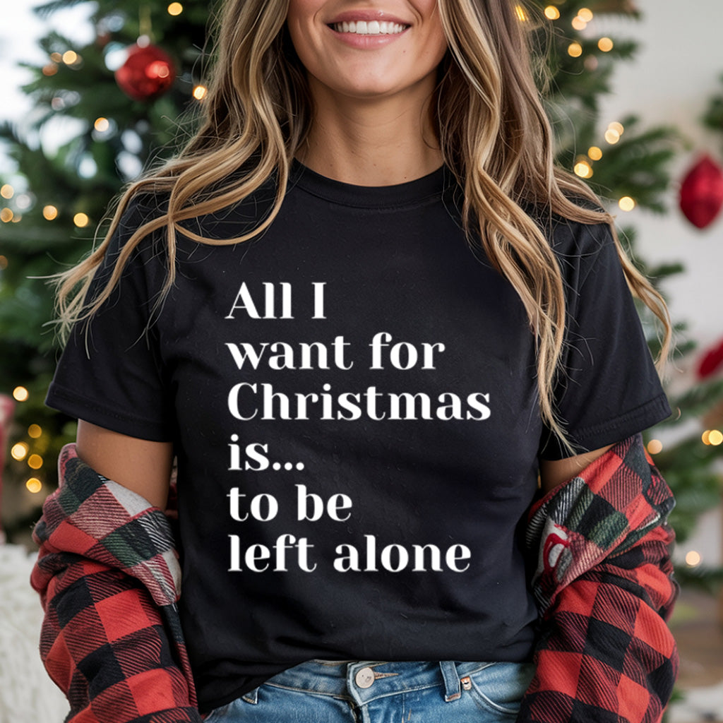 Left Alone Anti-Christmas / Bah Humbug T-shirt | – RB Designa Co
