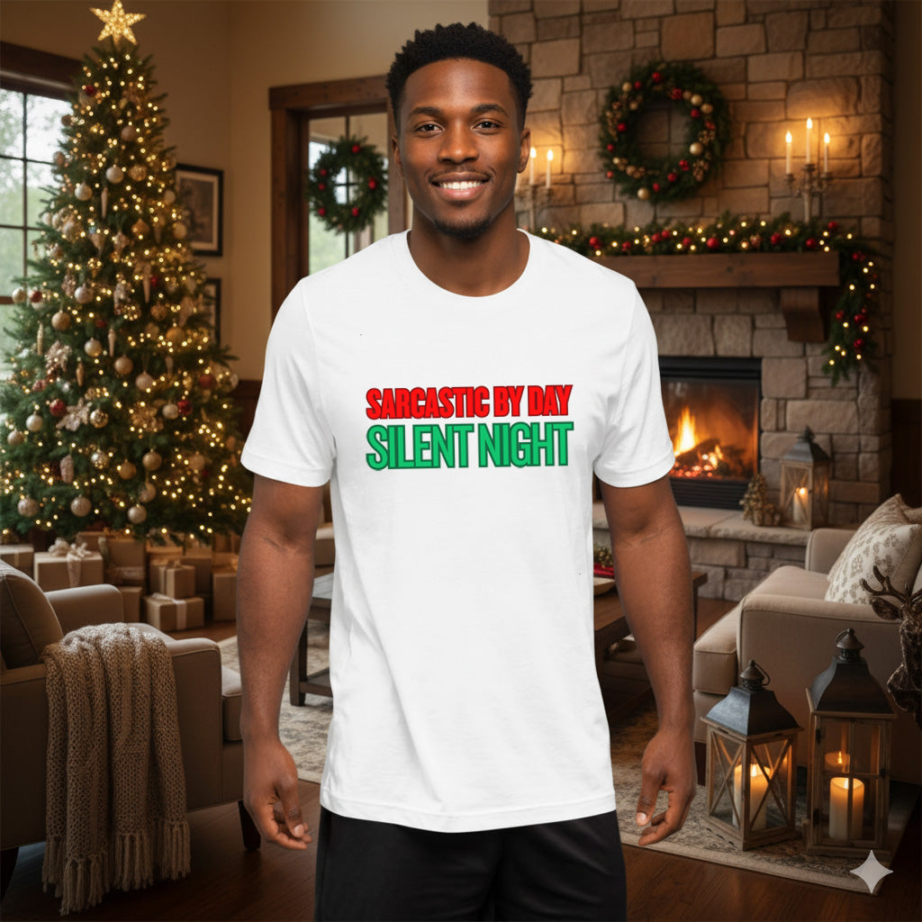 Sarcastic Silent Night Anti-Christmas / Bah Humbug T-shirt | – RB Designa Co