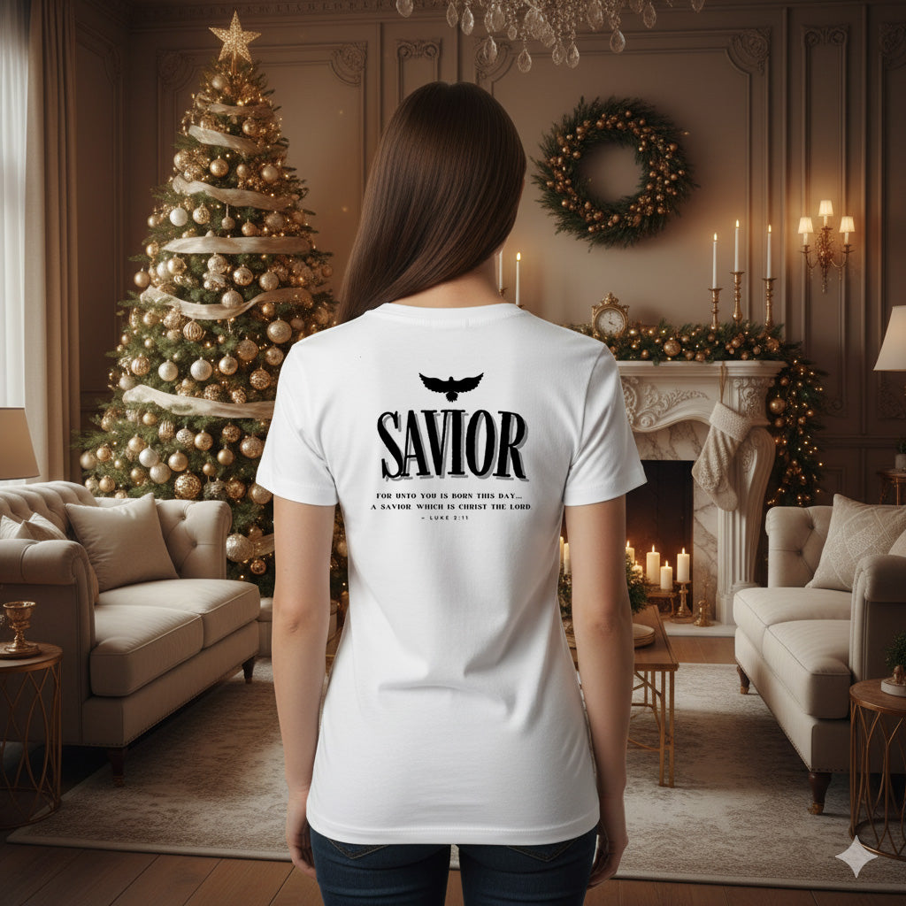Savior Back Light Biblical T-shirt | β RB Designa Co