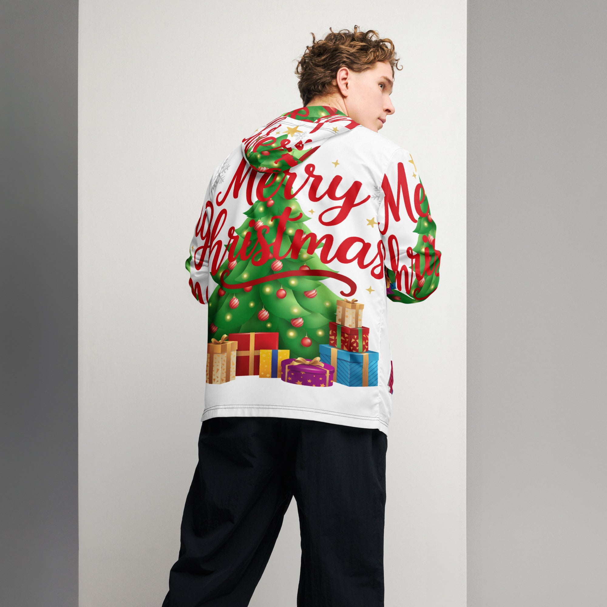 Merry Christmas Red Teen Windbreaker | – RB Designa Co