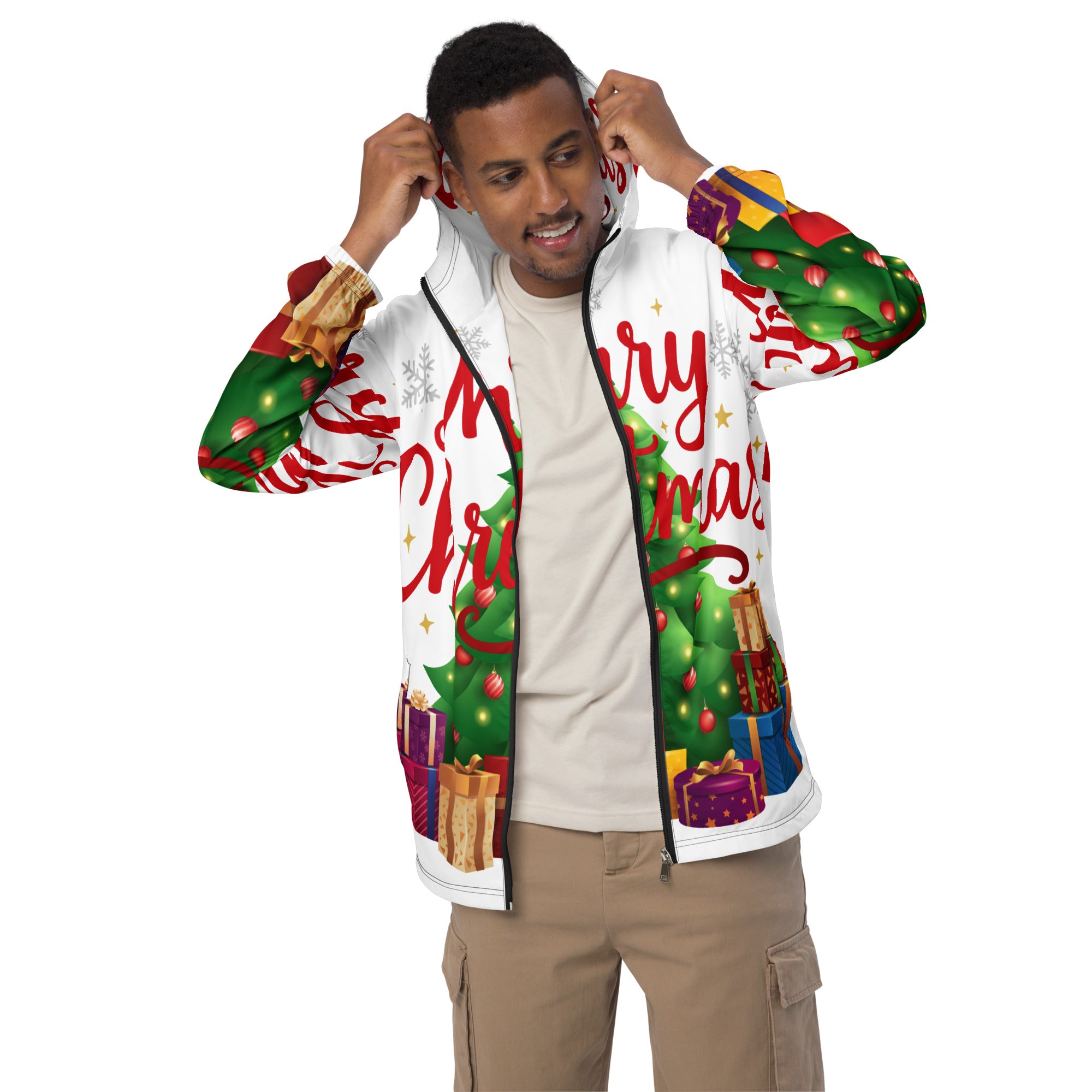 Merry Christmas Red Teen Windbreaker | – RB Designa Co