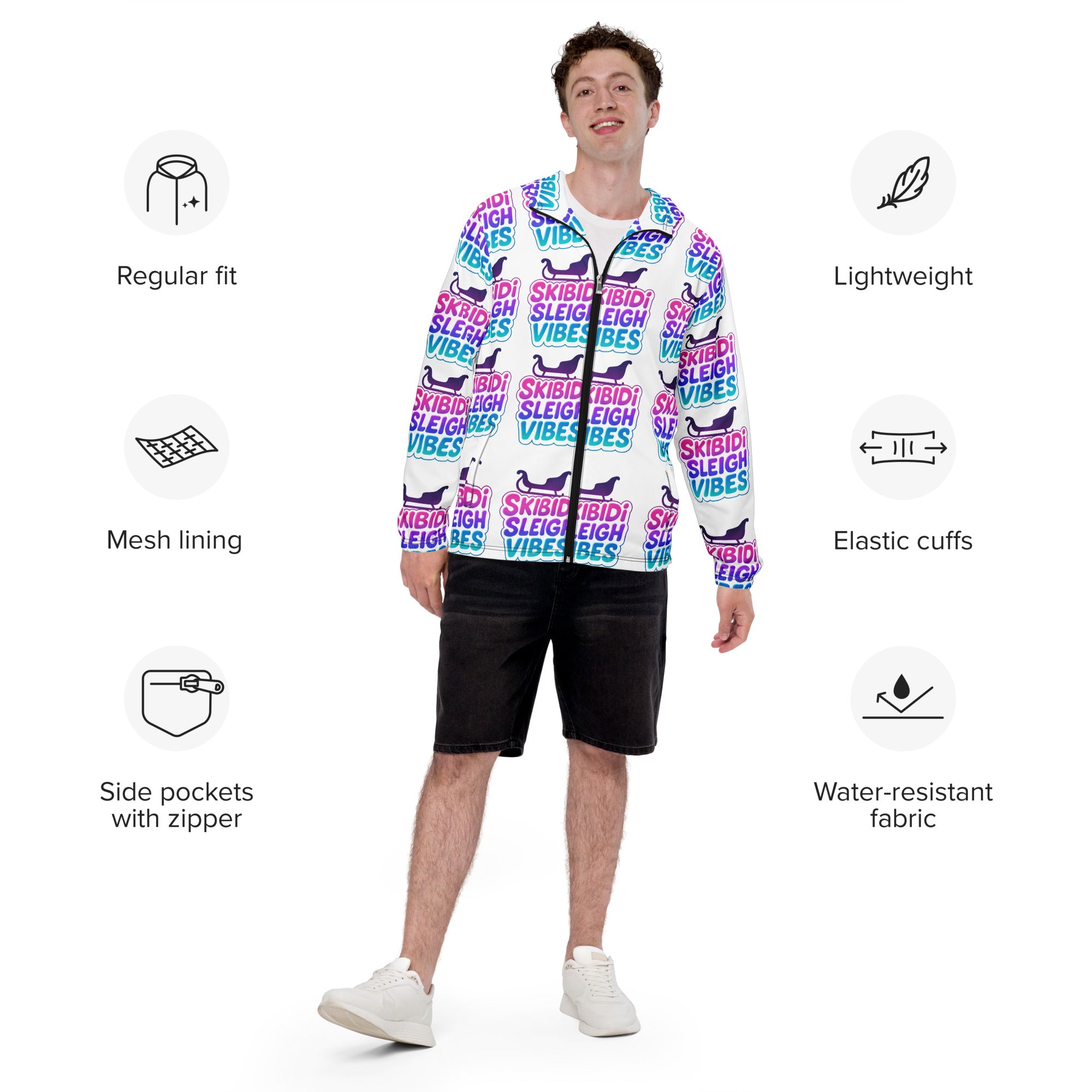 Skibidi Sleigh Teen Windbreaker | – RB Designa Co