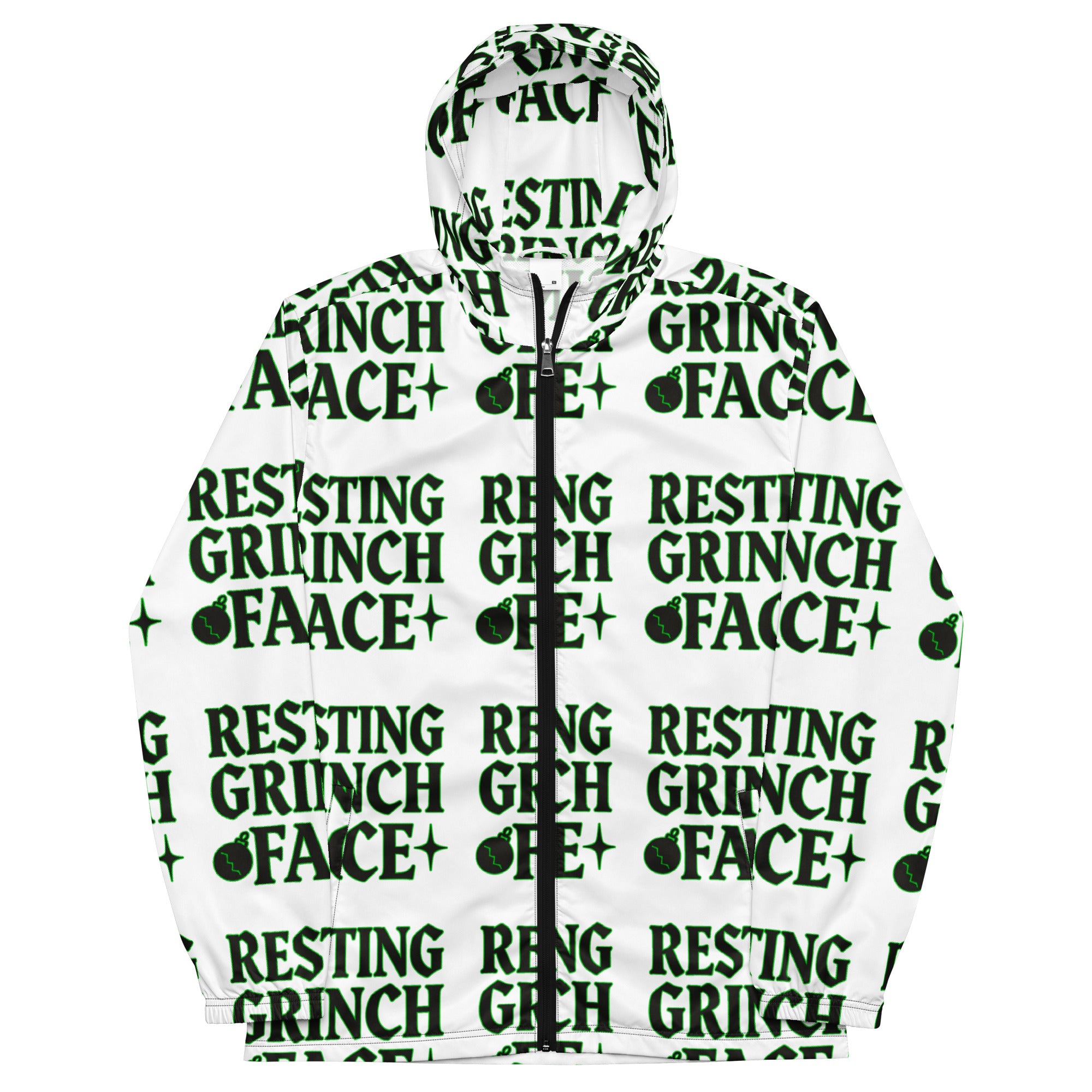 Resting Grinch Face Goth Teen Windbreaker | – RB Designa Co