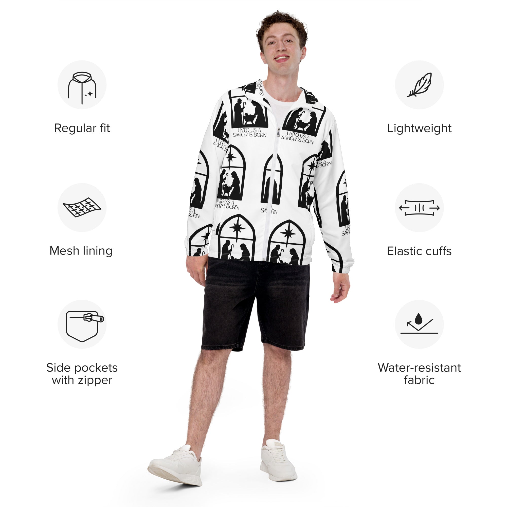 Savior is born Biblical Windbreaker | – RB Designa Co