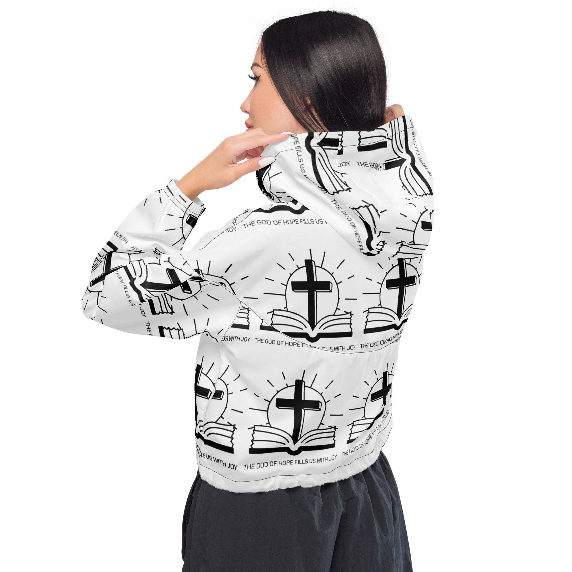 Joy of the Lord Biblical Cropped Windbreaker | – RB Designa Co