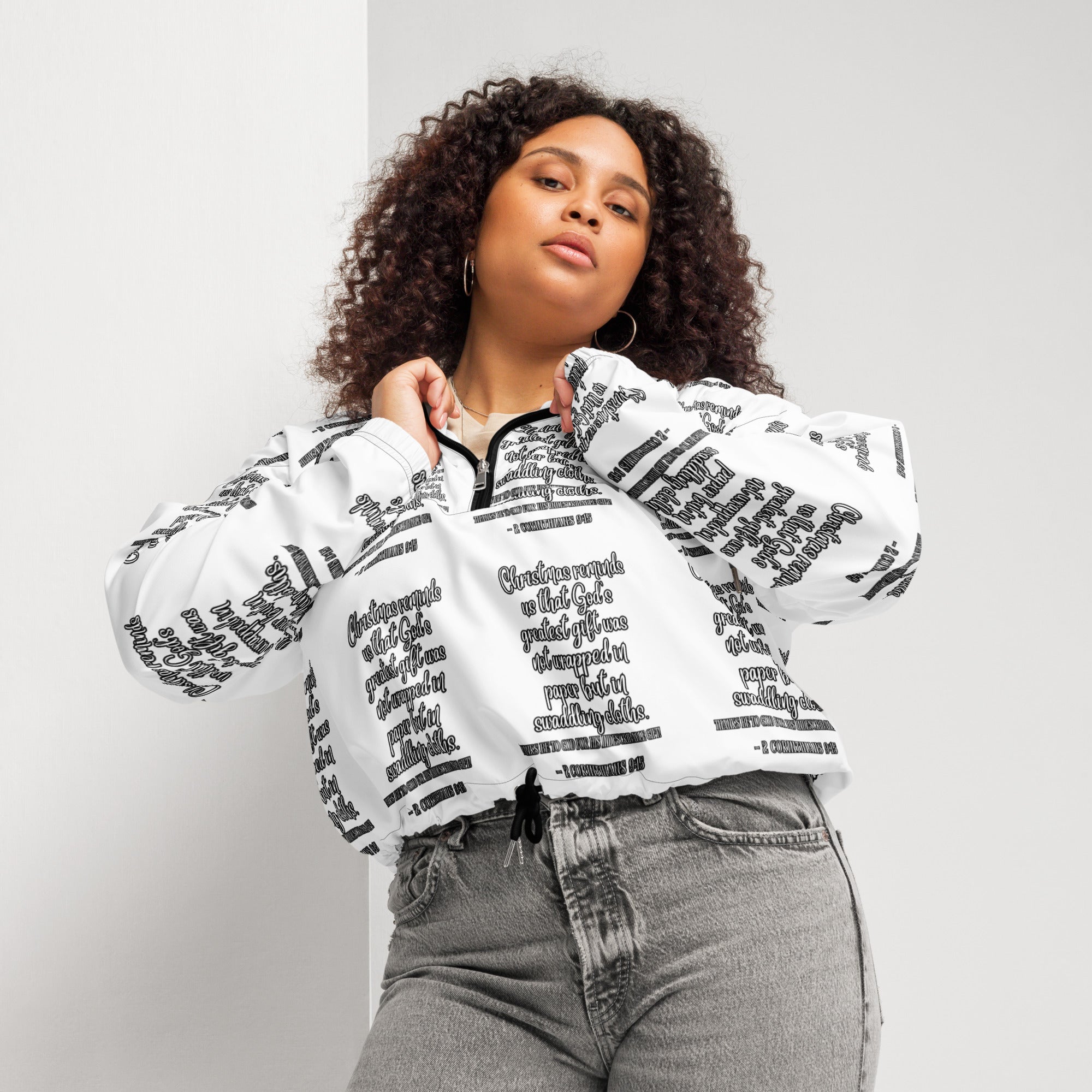 Gift Biblical Cropped Windbreaker | – RB Designa Co