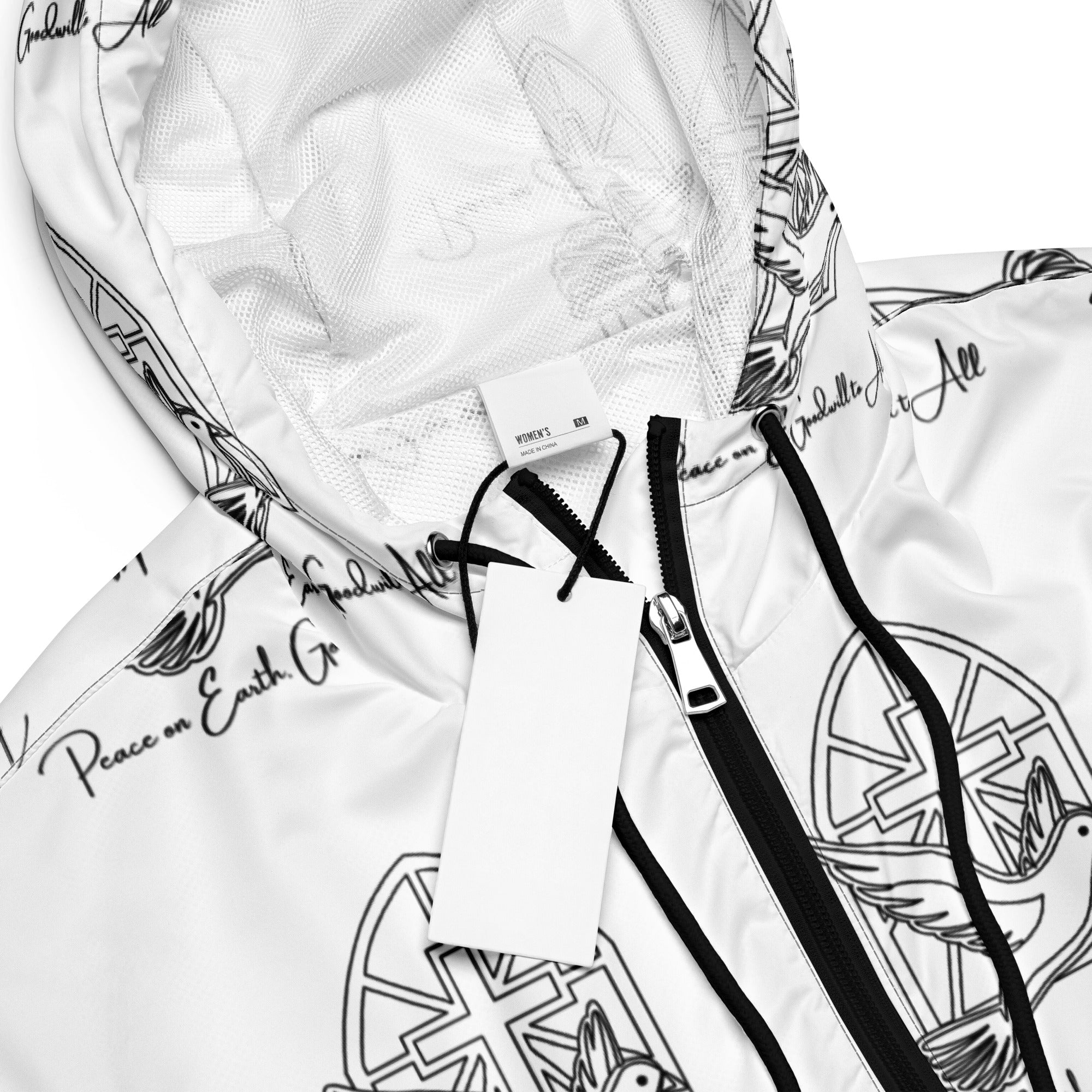 Peace Love God Biblical Cropped Windbreaker | – RB Designa Co