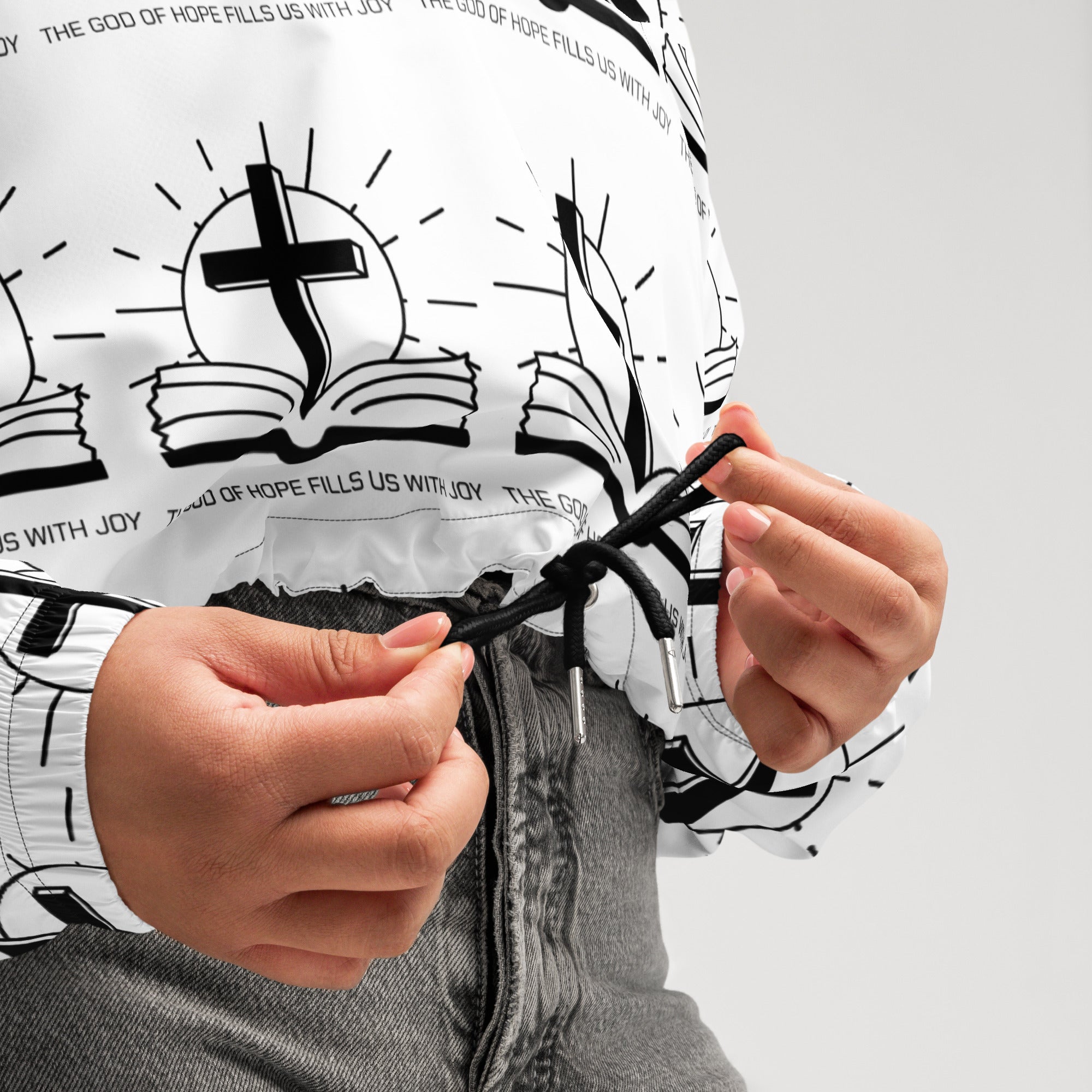 Joy of the Lord Biblical Cropped Windbreaker | – RB Designa Co
