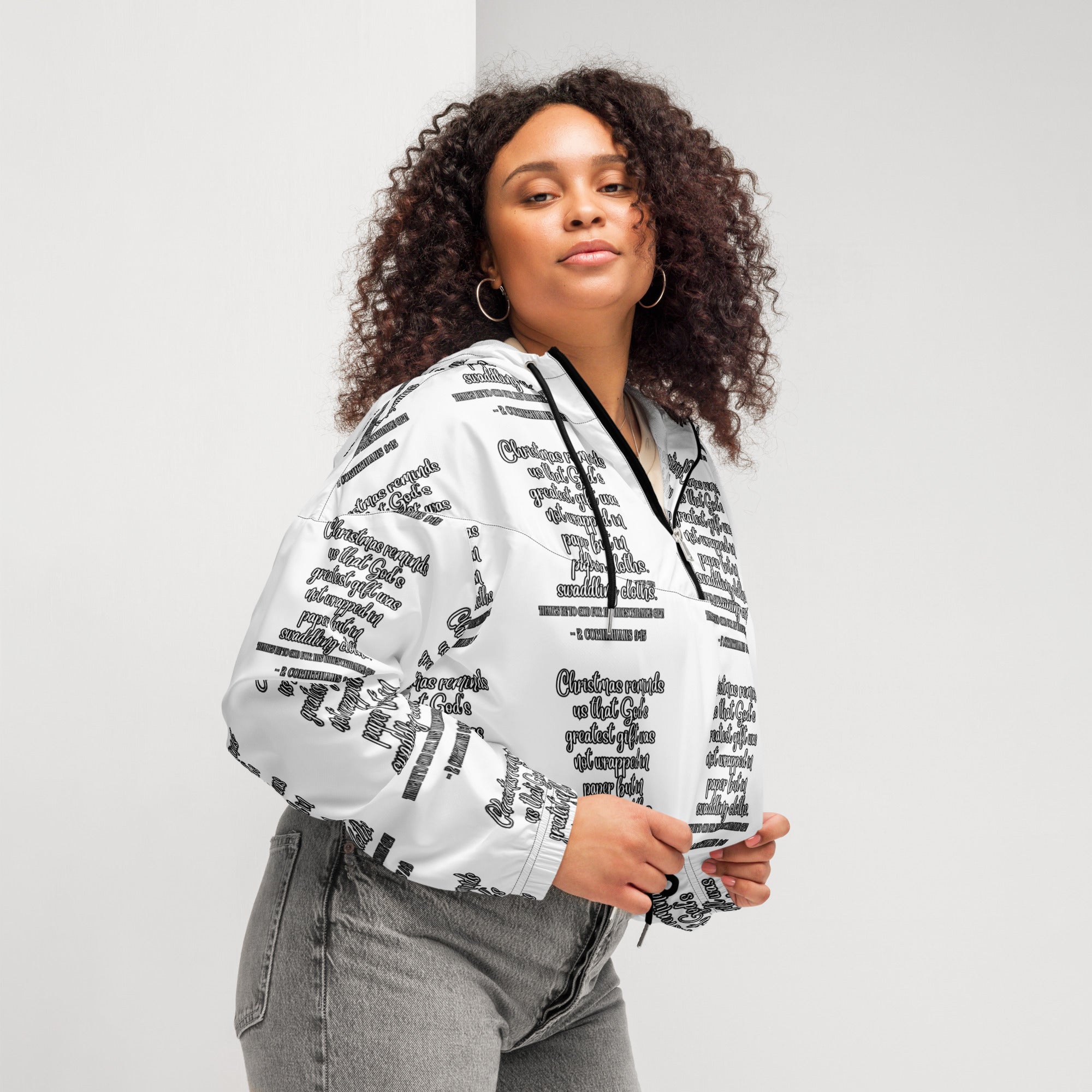 Gift Biblical Cropped Windbreaker | – RB Designa Co