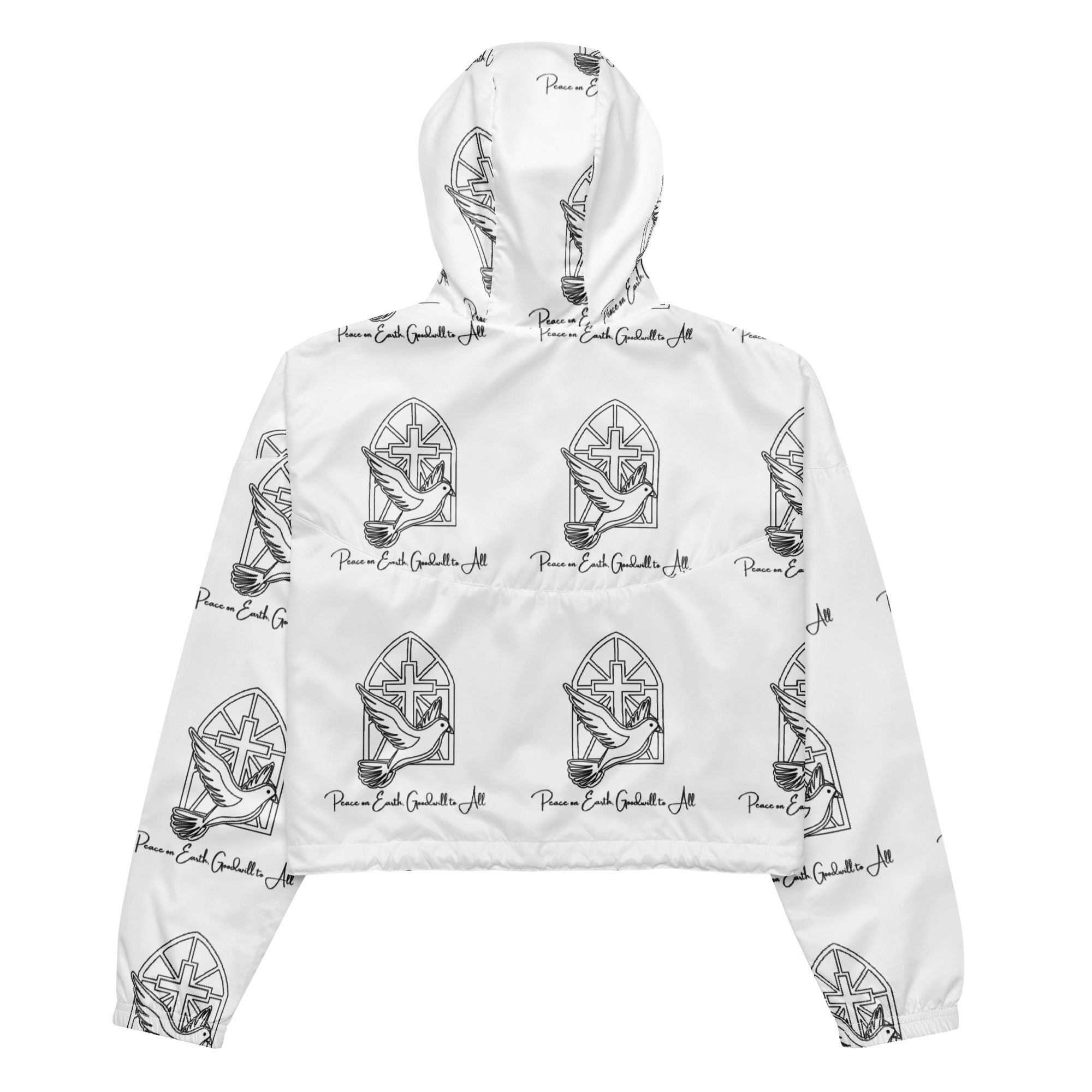 Peace Love God Biblical Cropped Windbreaker | – RB Designa Co