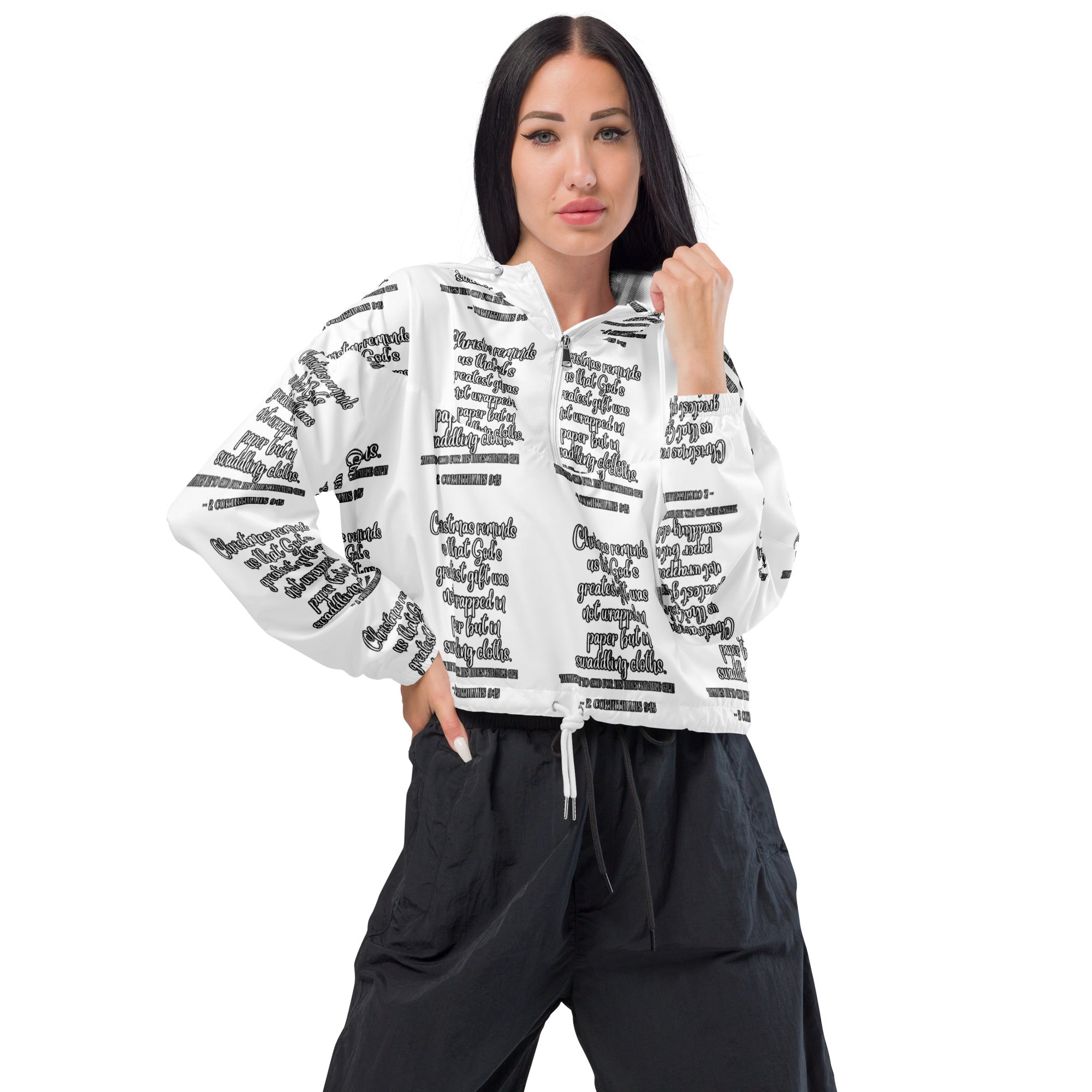 Gift Biblical Cropped Windbreaker | – RB Designa Co