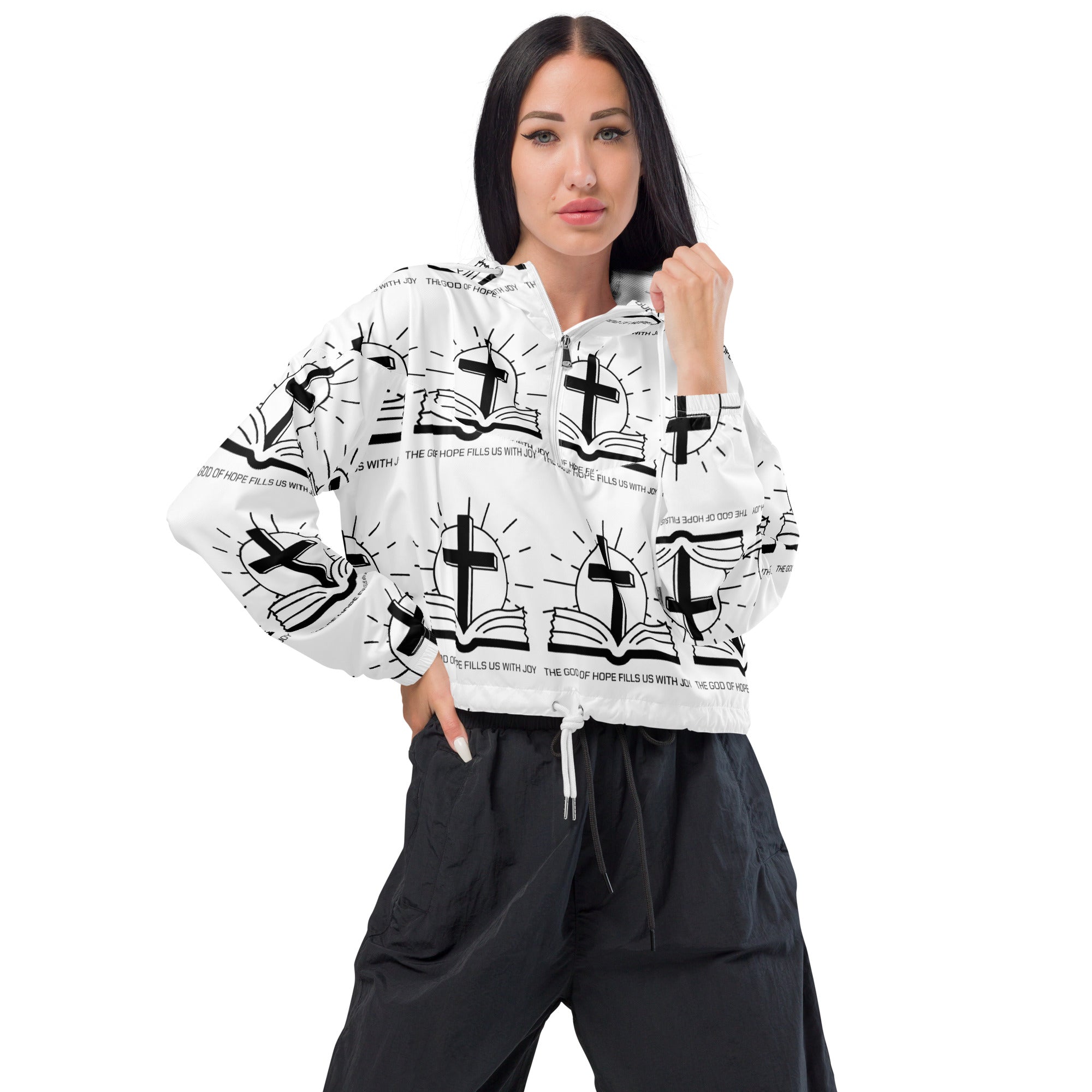 Joy of the Lord Biblical Cropped Windbreaker | – RB Designa Co