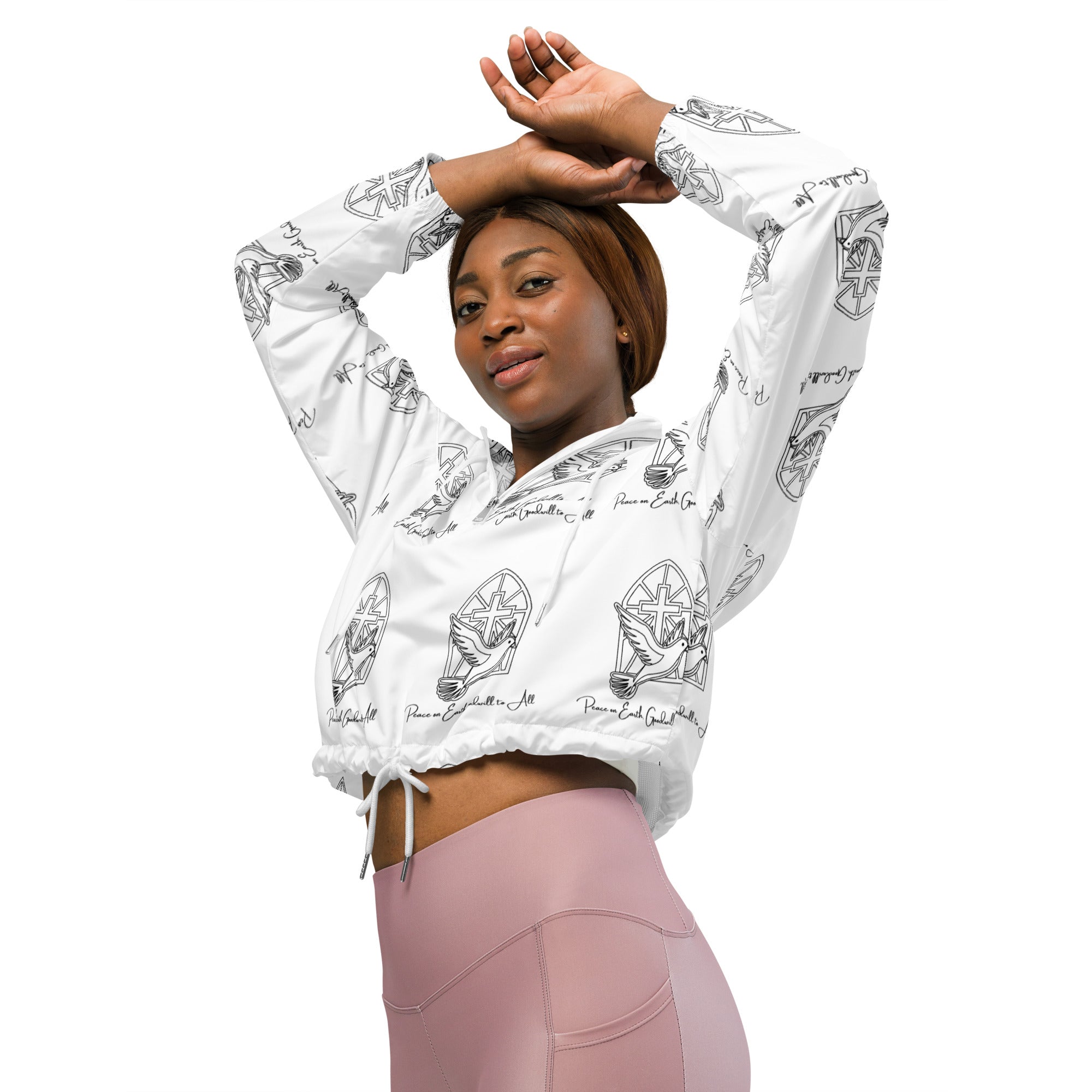 Peace Love God Biblical Cropped Windbreaker | – RB Designa Co