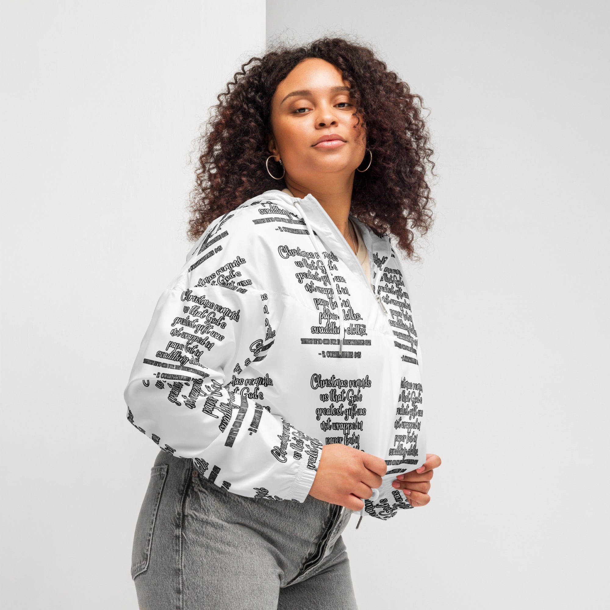 Gift Biblical Cropped Windbreaker | – RB Designa Co