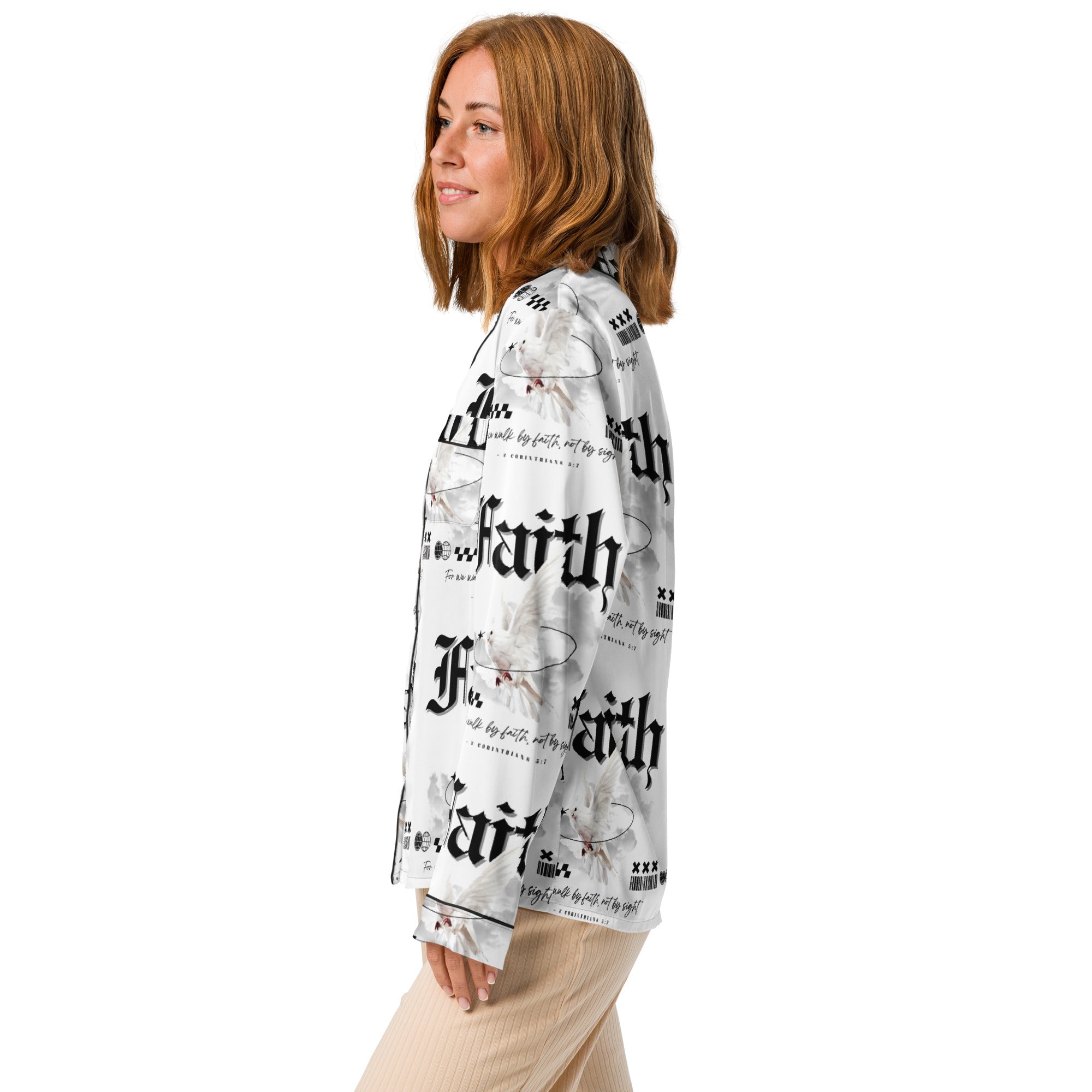 Faith Back Light Biblical Long Sleeve Pajama Top | – RB Designa Co