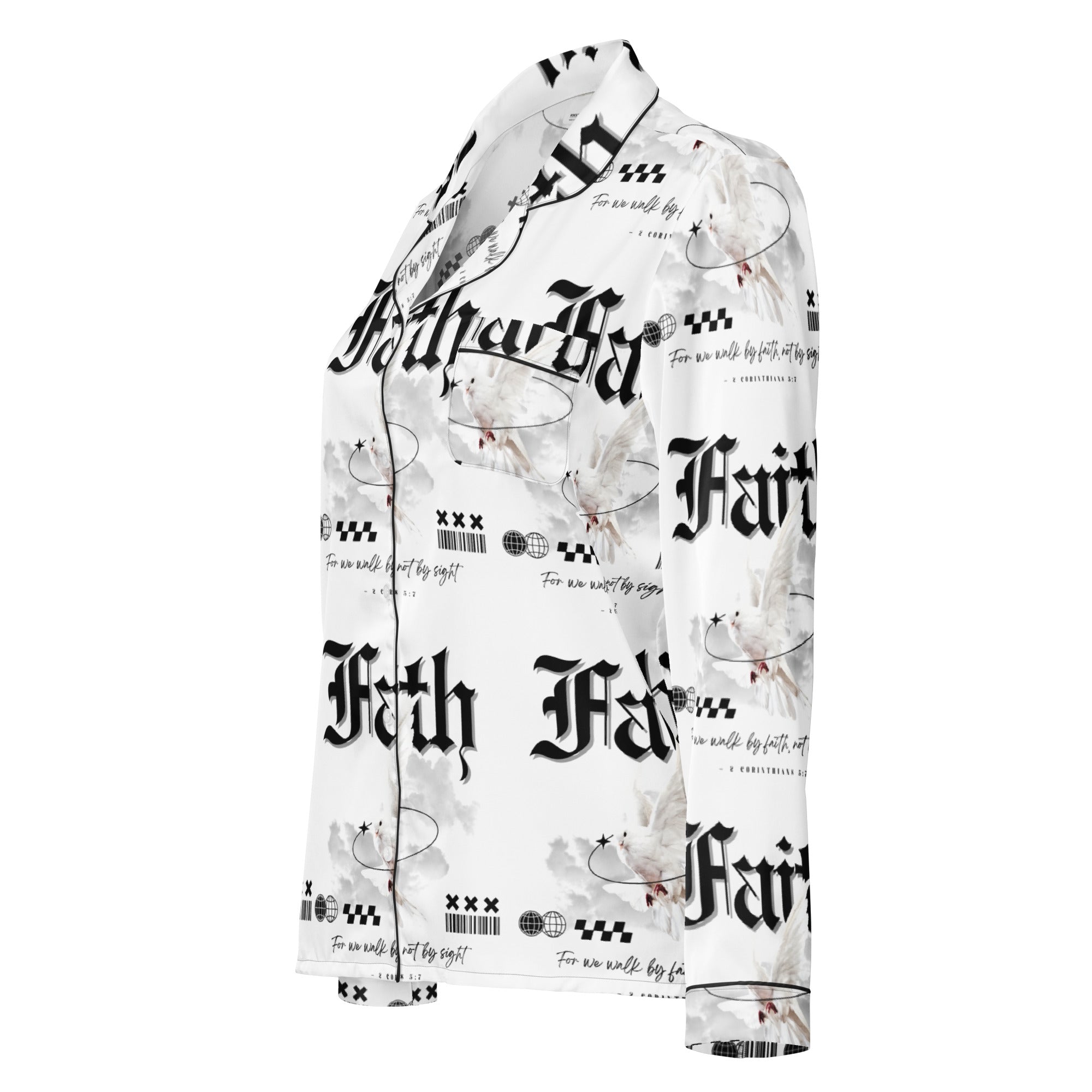 Faith Back Light Biblical Long Sleeve Pajama Top | – RB Designa Co