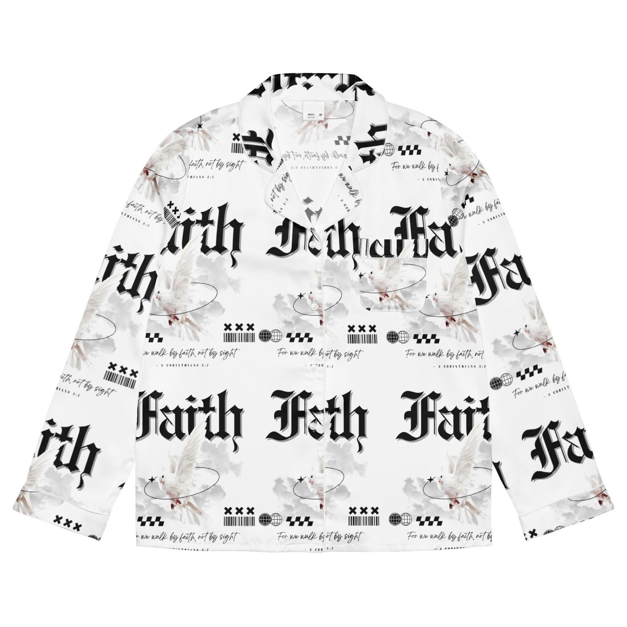 Faith Back Light Biblical Long Sleeve Pajama Top | – RB Designa Co