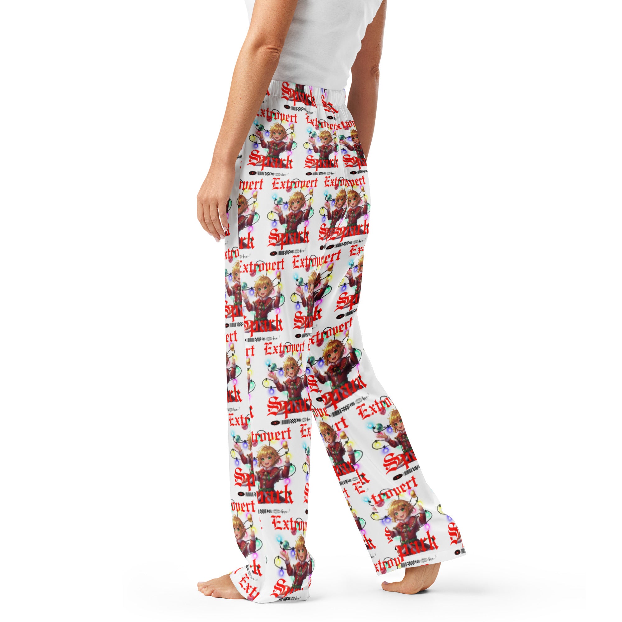 "Extrovert Spark"- Black | Women’s pajama pants | – RB Designa Co