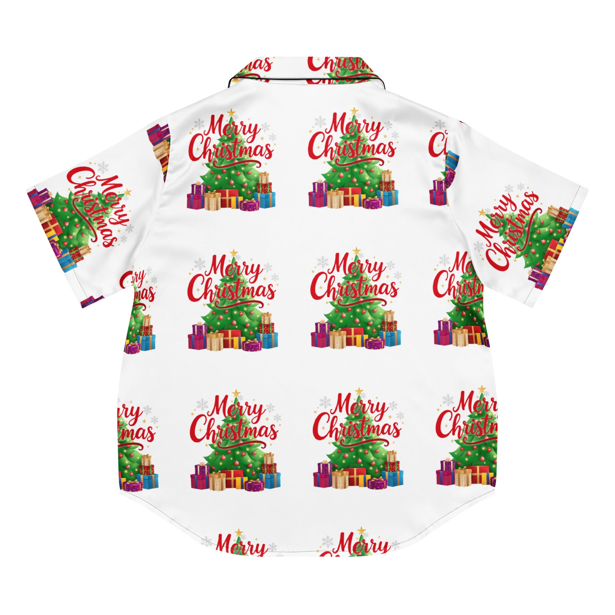 Merry Christmas Red Teen Short-Sleeves Pajama Top | – RB Designa Co