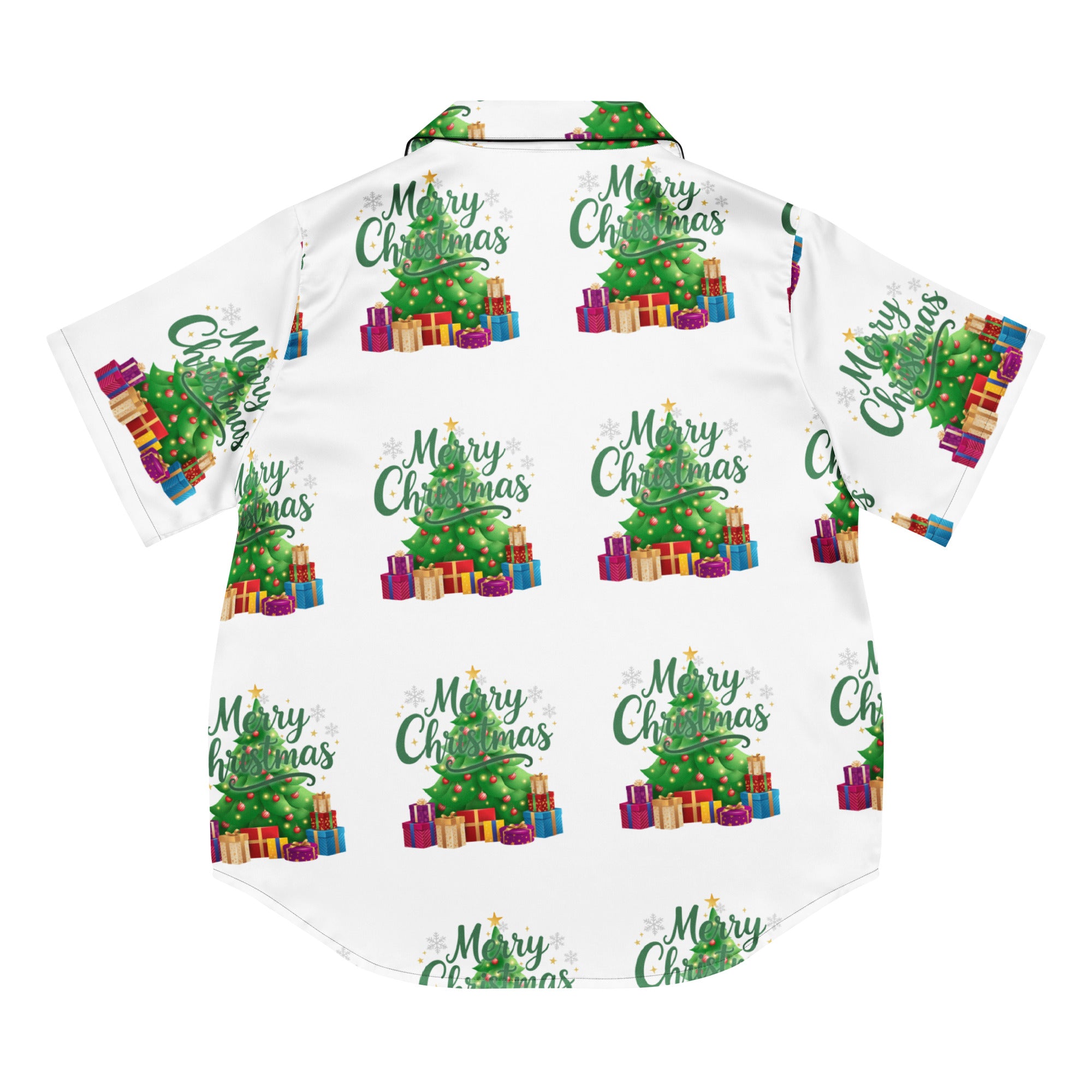Merry Christmas Green Teen Short-Sleeves Pajama Top | – RB Designa Co