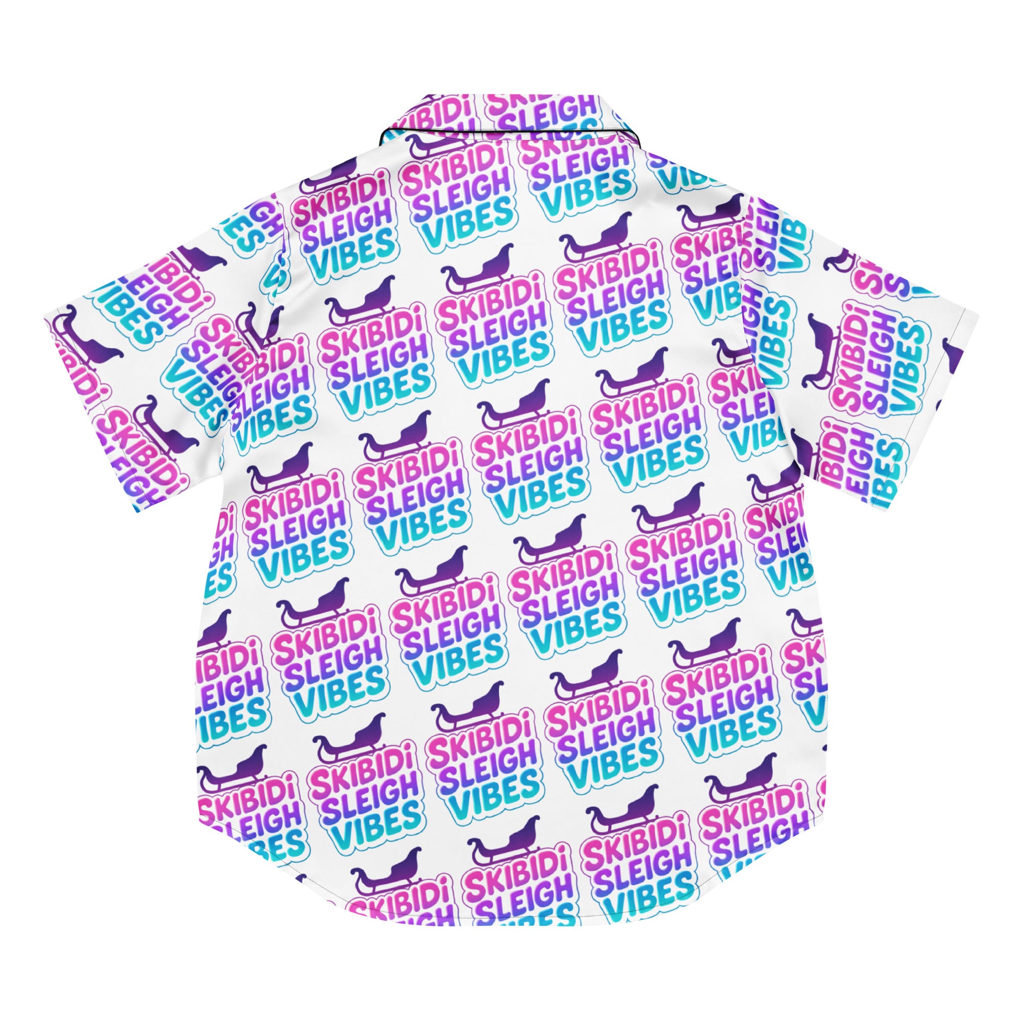 Skibidi Sleigh Teen Short-Sleeves Pajama Top | – RB Designa Co