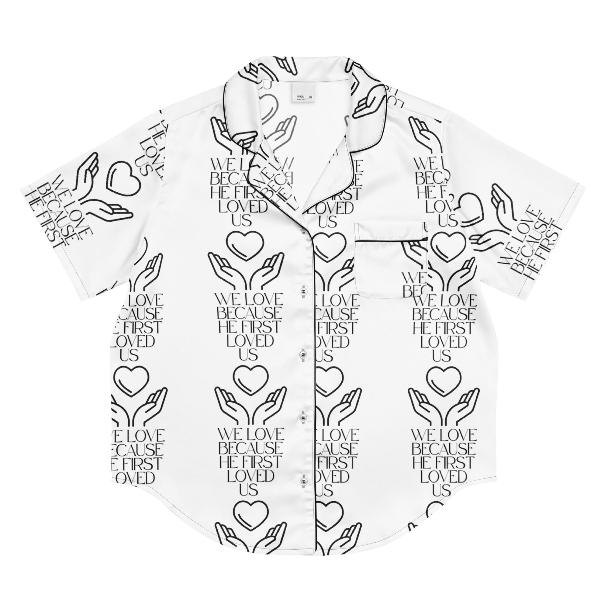 He First Loved Us Biblical Short-Sleeves Pajama Top | – RB Designa Co