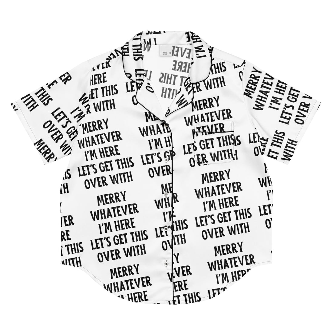 Get This Over Light Anti-Christmas / Bah Humbug Short-Sleeves Pajama Top | – RB Designa Co