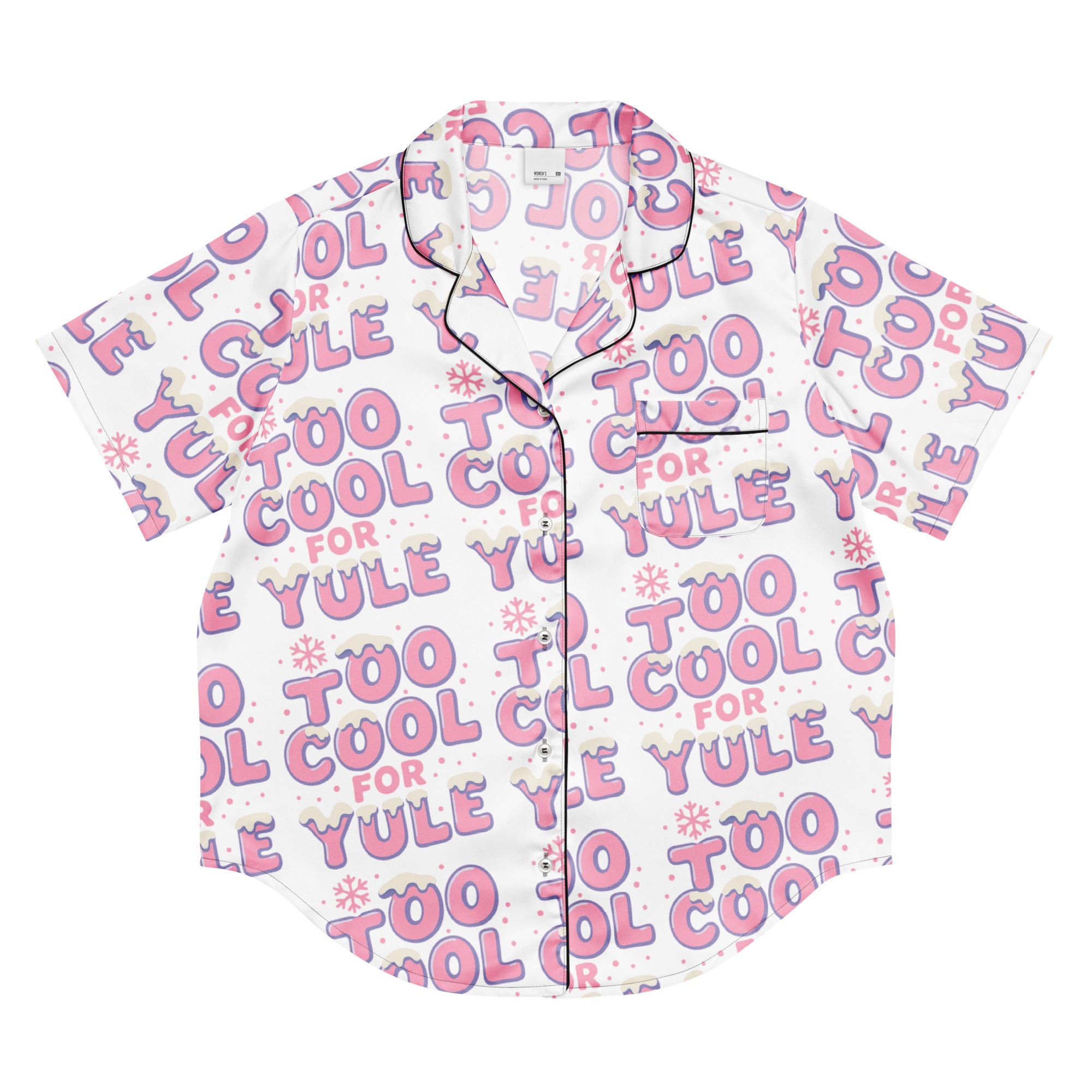 Cool Yule Teen Short-Sleeves Pajama Top | – RB Designa Co
