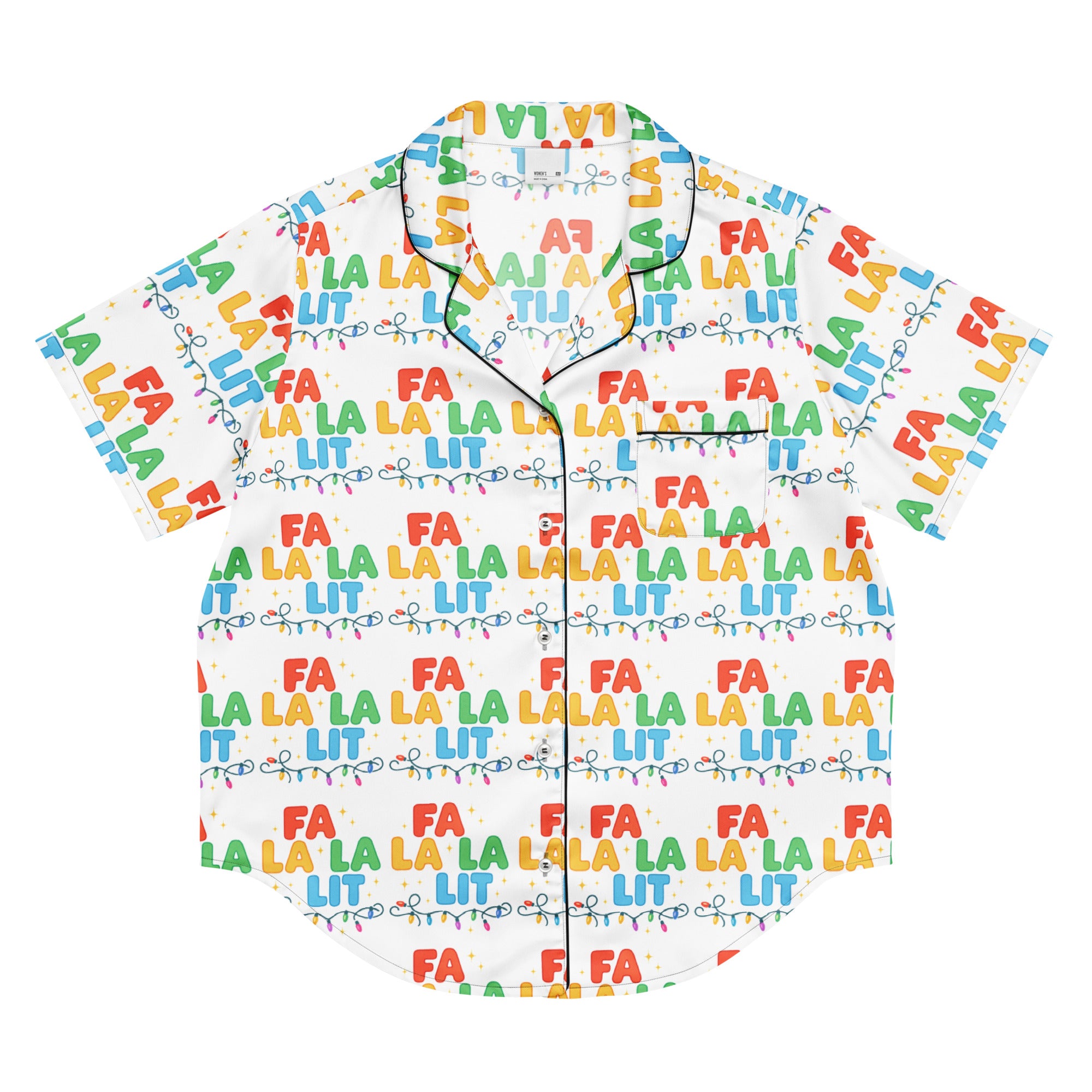 Fa La Lit Teen Short-Sleeves Pajama Top | – RB Designa Co