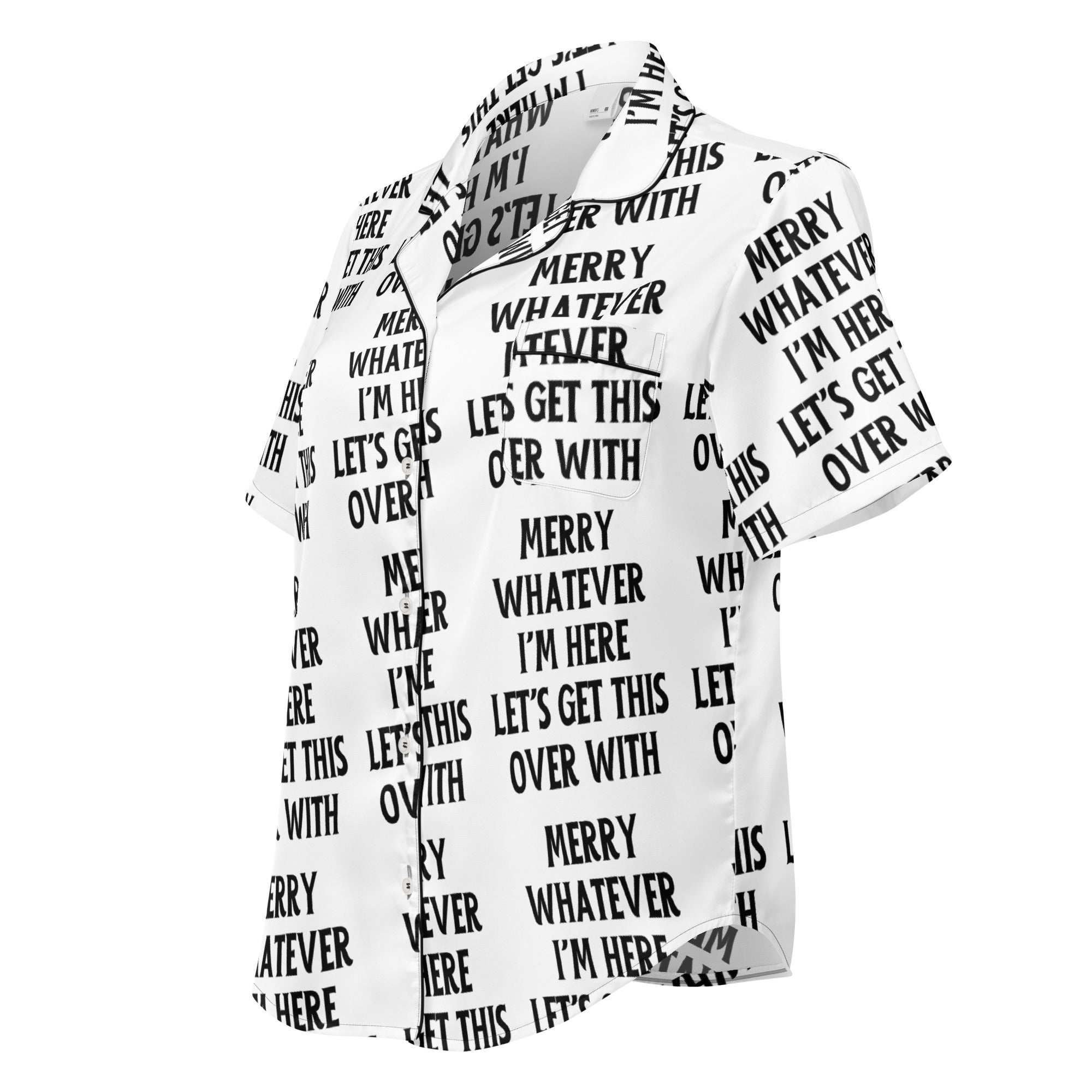 Get This Over Light Anti-Christmas / Bah Humbug Short-Sleeves Pajama Top | – RB Designa Co