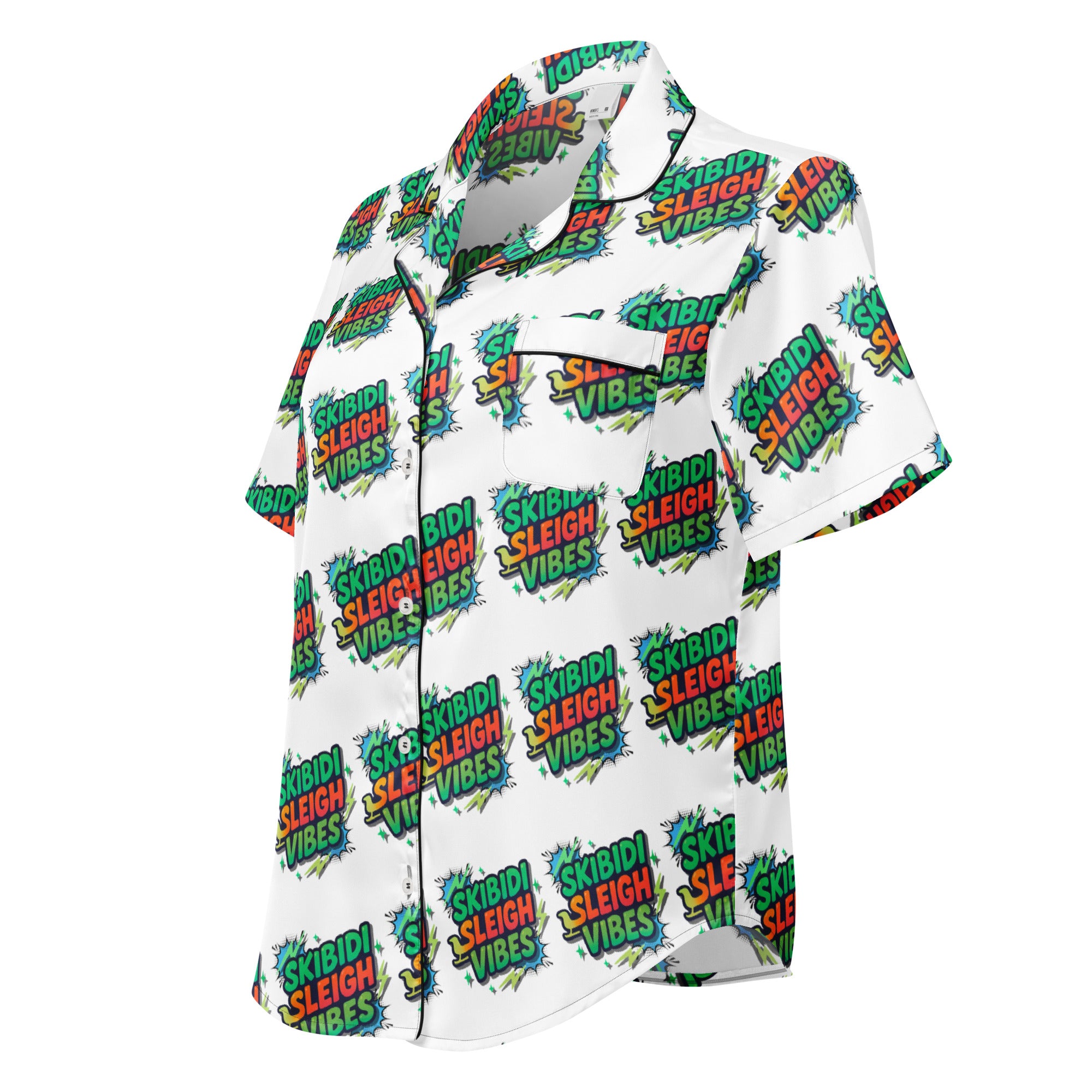 Skibidi Vibes Teen Short-Sleeves Pajama Top | – RB Designa Co