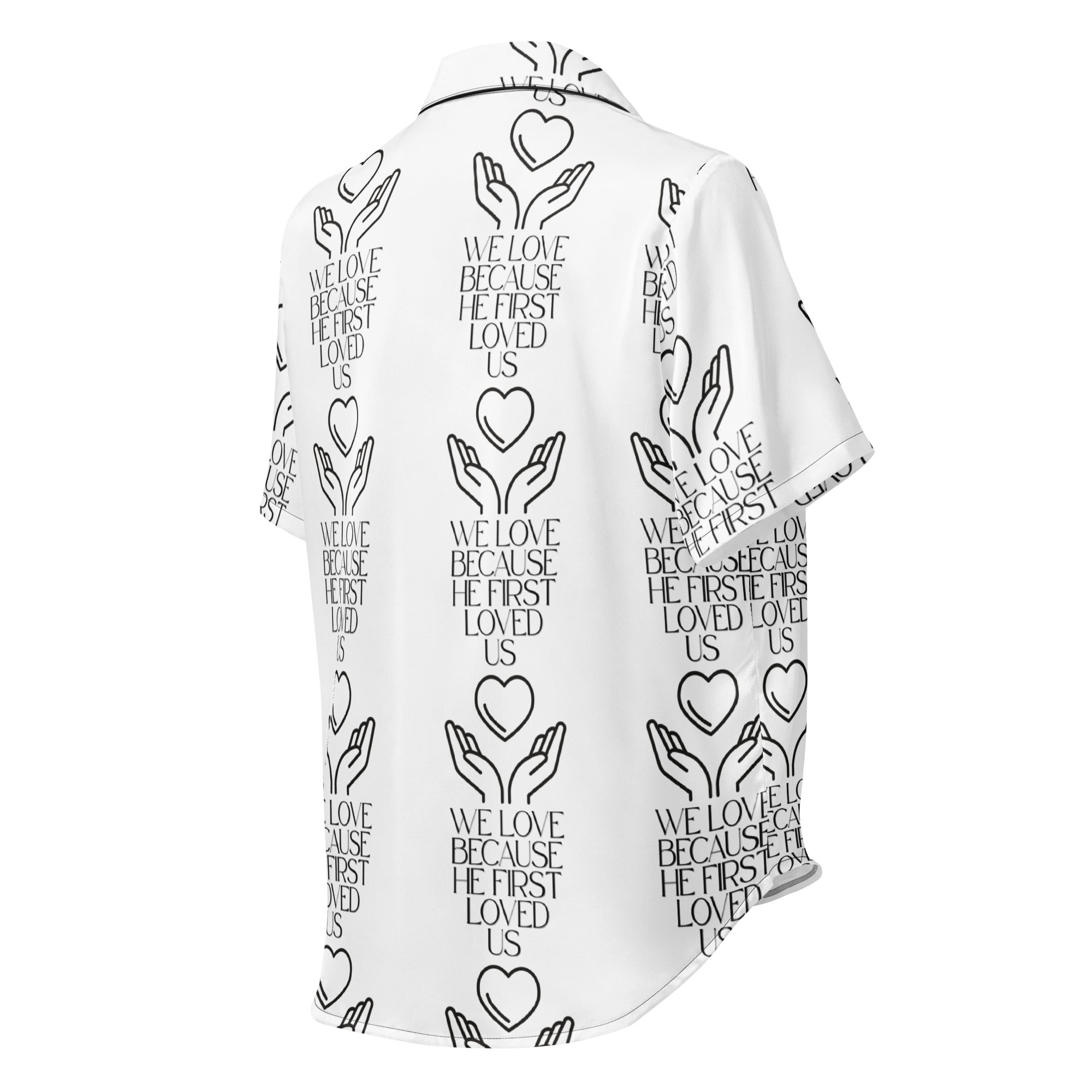 He First Loved Us Biblical Short-Sleeves Pajama Top | – RB Designa Co