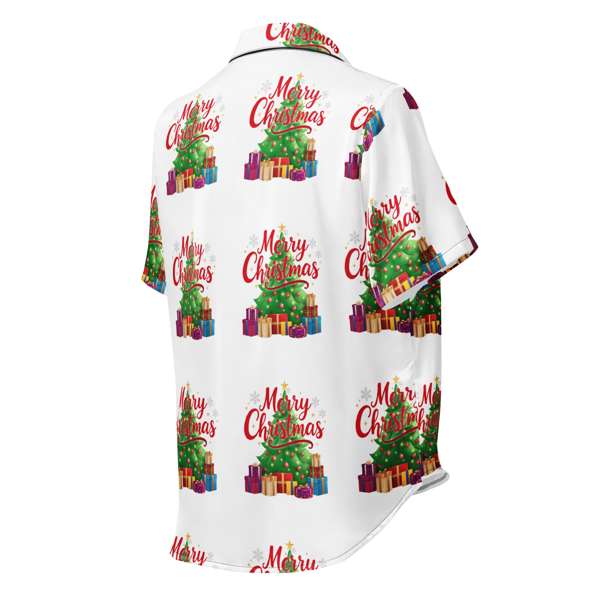 Merry Christmas Red Teen Short-Sleeves Pajama Top | – RB Designa Co