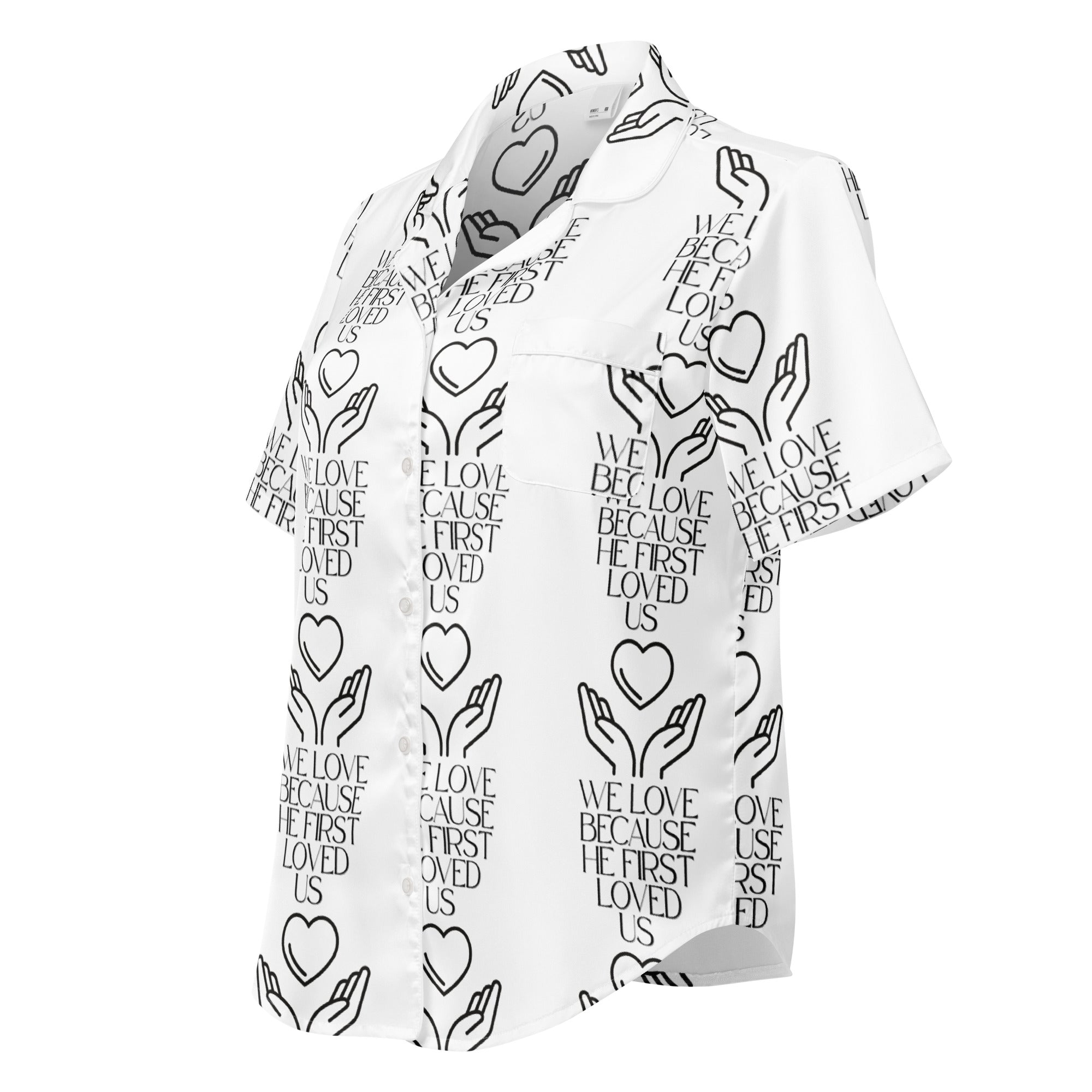 He First Loved Us Biblical Short-Sleeves Pajama Top | – RB Designa Co