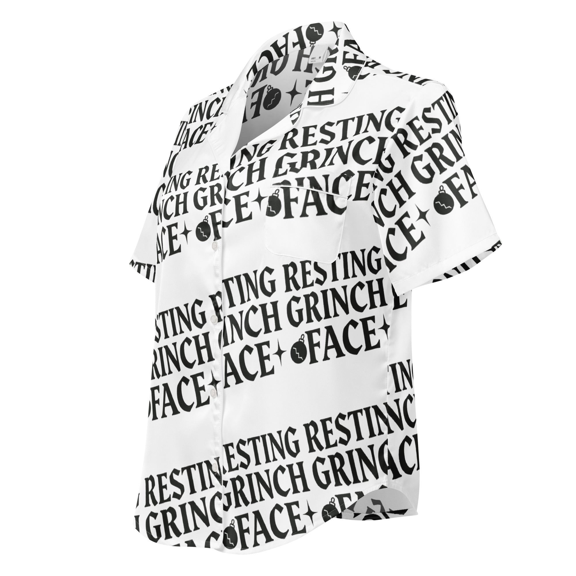 Resting Grinch Face Goth Humbag Short-Sleeves Pajama Top | – RB Designa Co