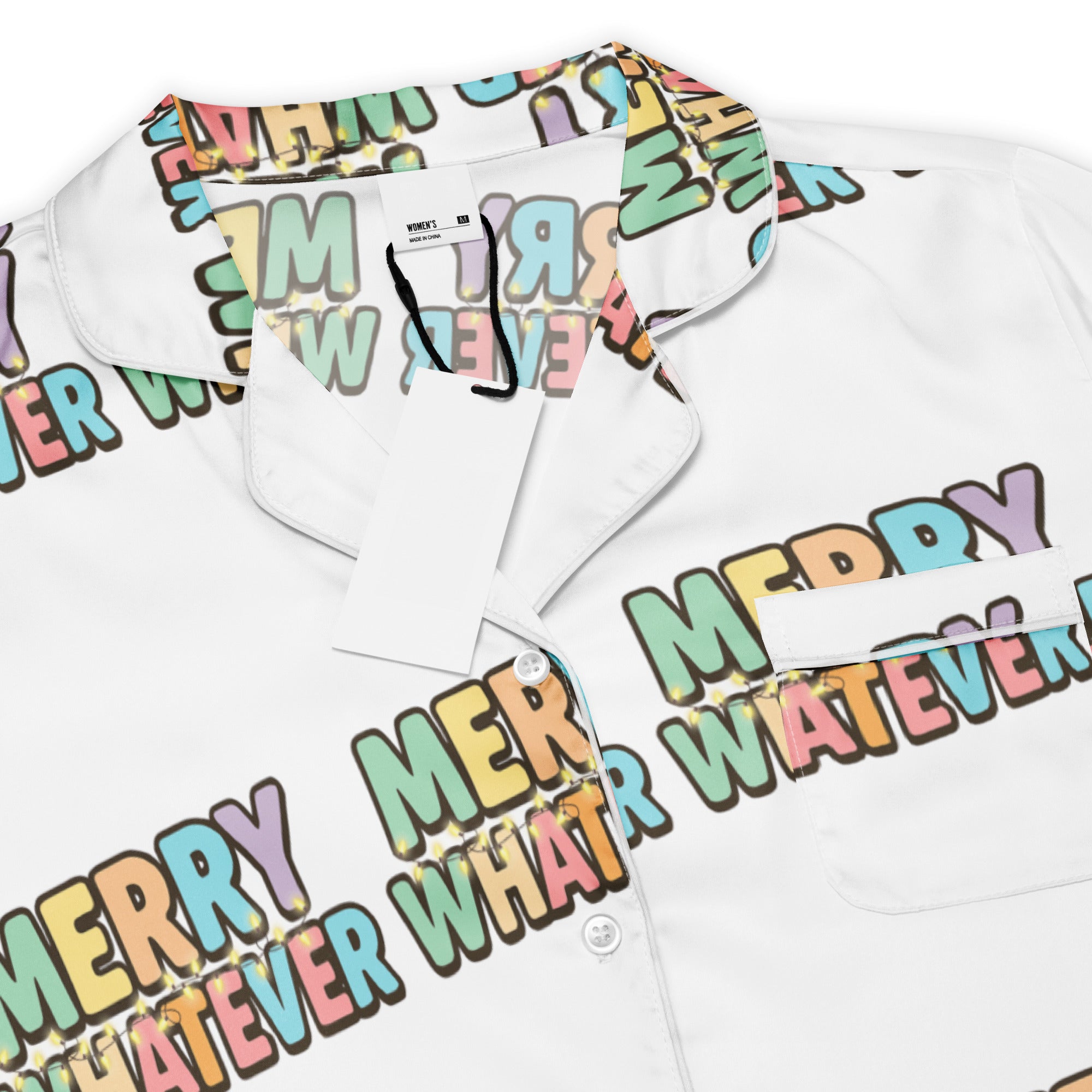 Merry Whatever Teen Short-Sleeves Pajama Top | – RB Designa Co