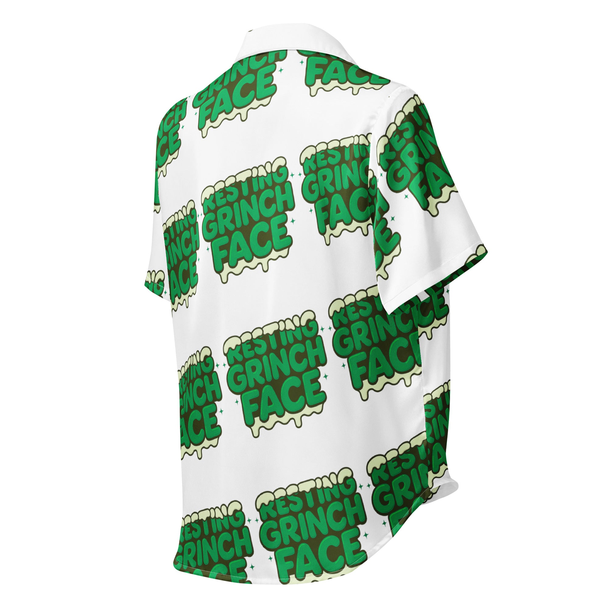 Resting Grinch Face Anti-Christmas / Bah Humbug Short-Sleeves Pajama Top | – RB Designa Co