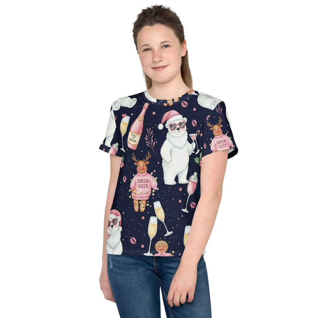"Queen Deer" Pattern | Youth crew neck t-shirt | – RB Designa Co