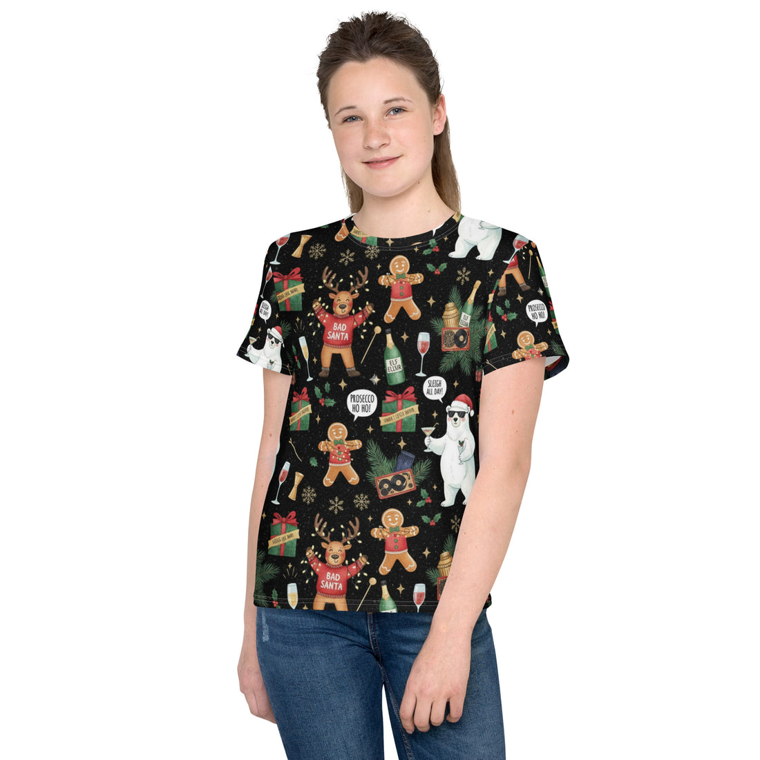 "Bad Santa & Party Bears II" | Youth crew neck t-shirt | – RB Designa Co