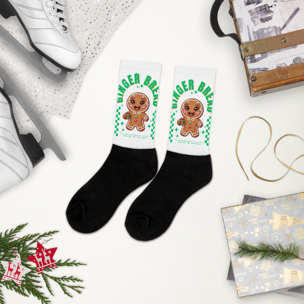 Gingerbread Joy– Green | Socks