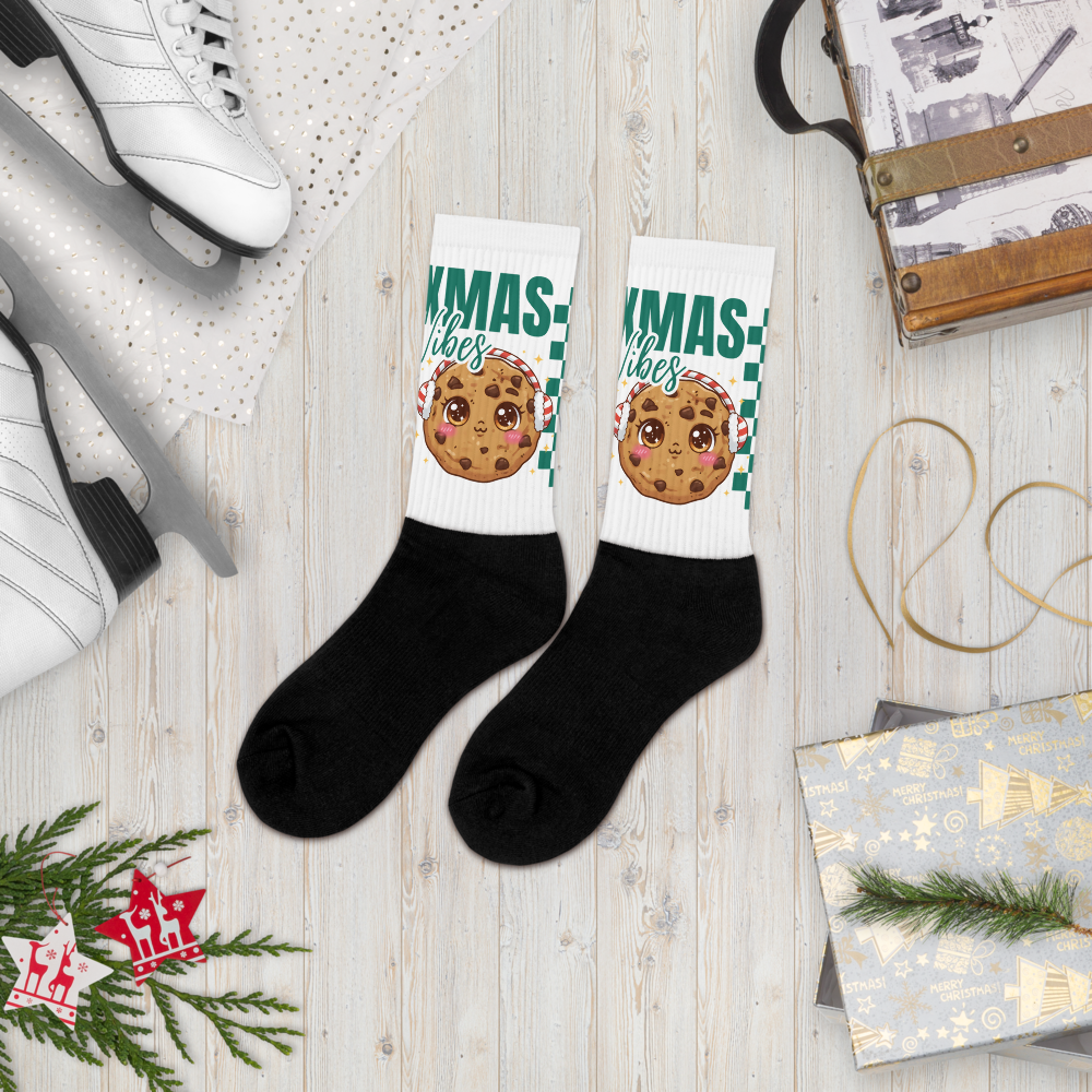 Xmas Vibes Cookie- Green | Socks